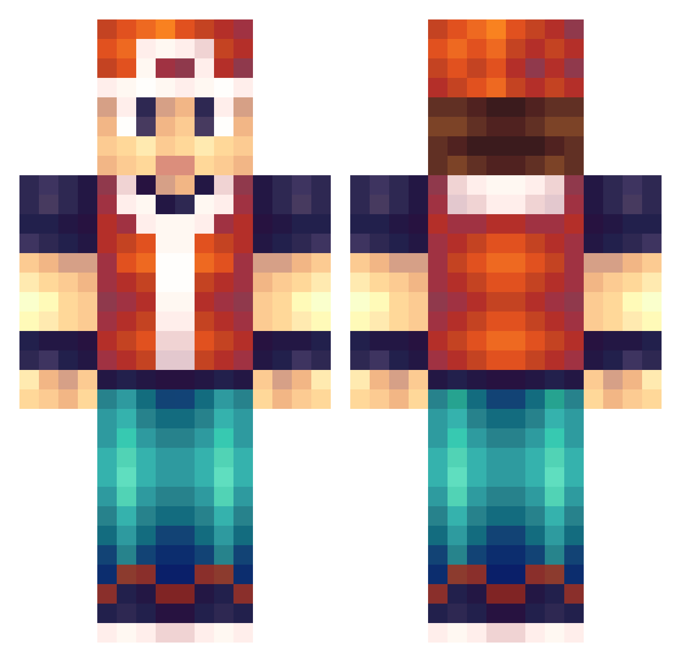 aconnelly19 Minecraft skin, front and back view