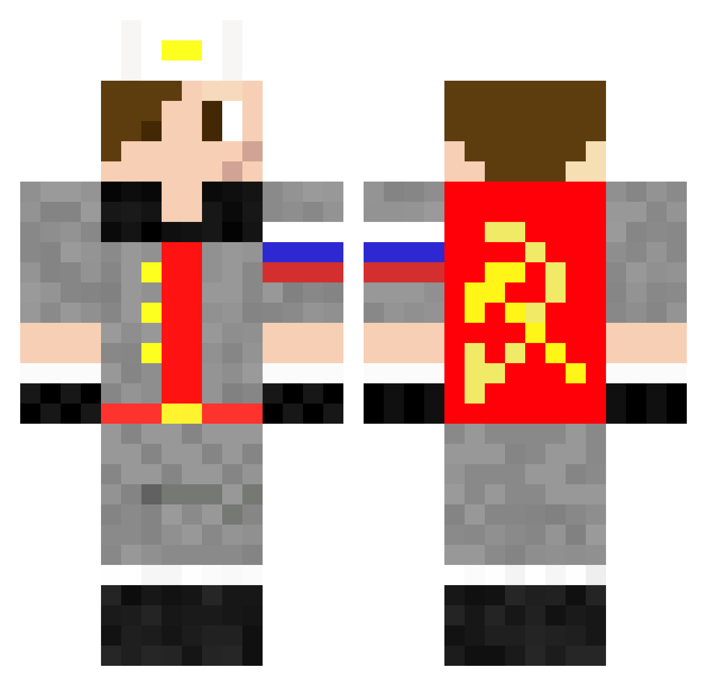 Goody77 Minecraft skin, front and back view
