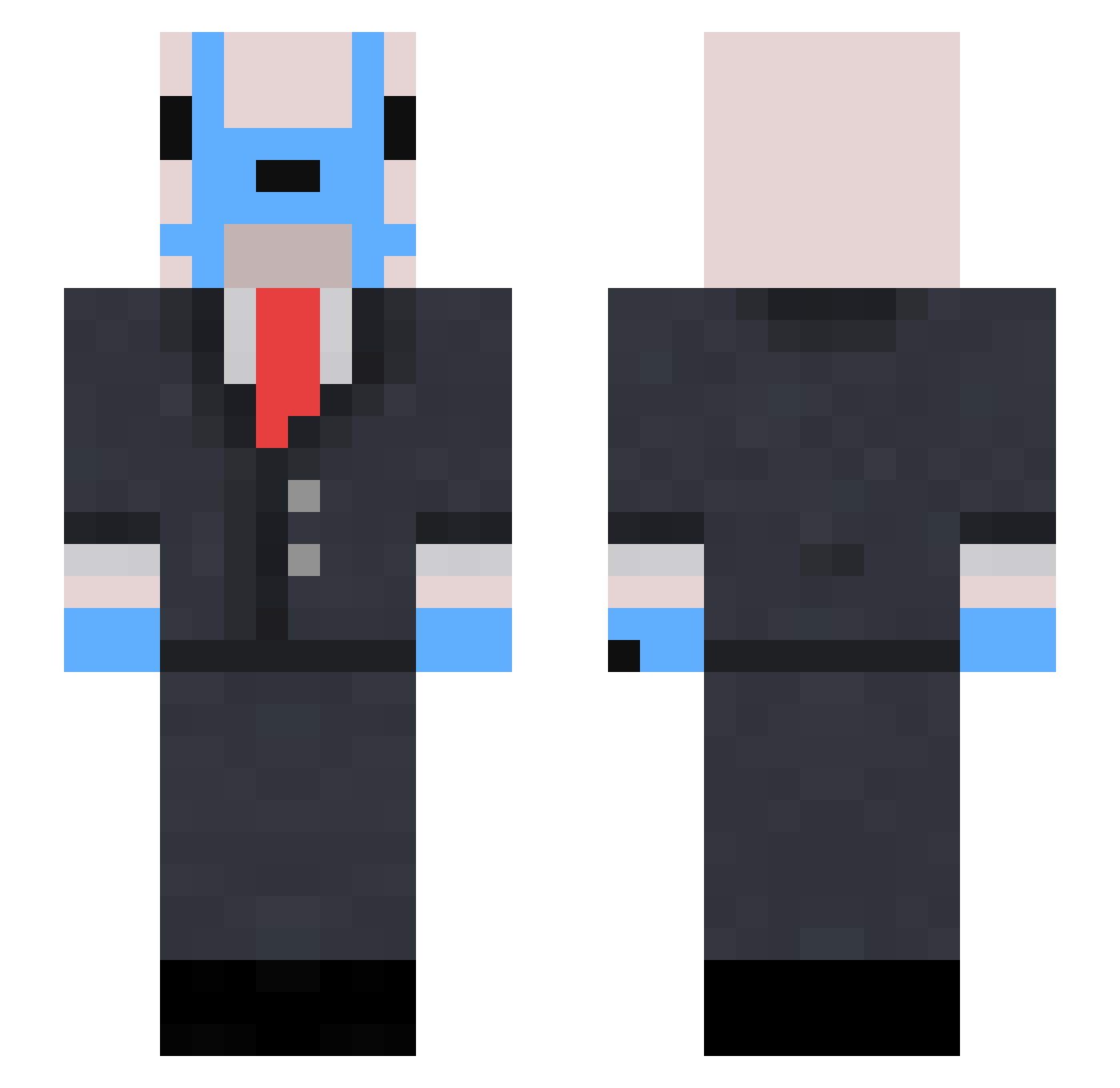 Altanpraise Minecraft skin, front and back view