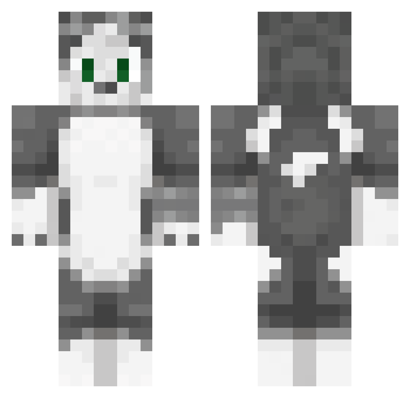 Hersyker Minecraft skin, front and back view