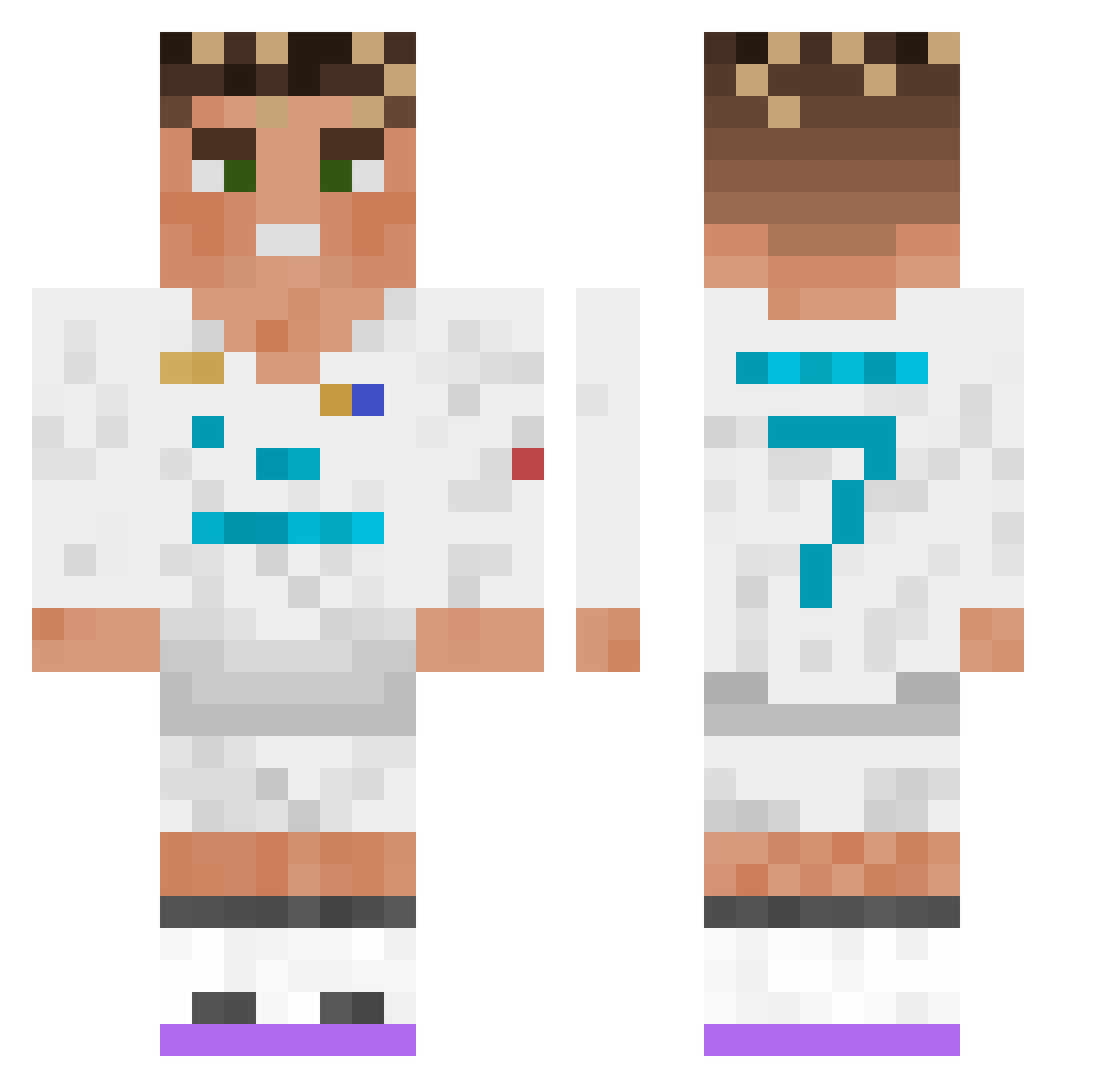 whoism4lik Minecraft skin, front and back view