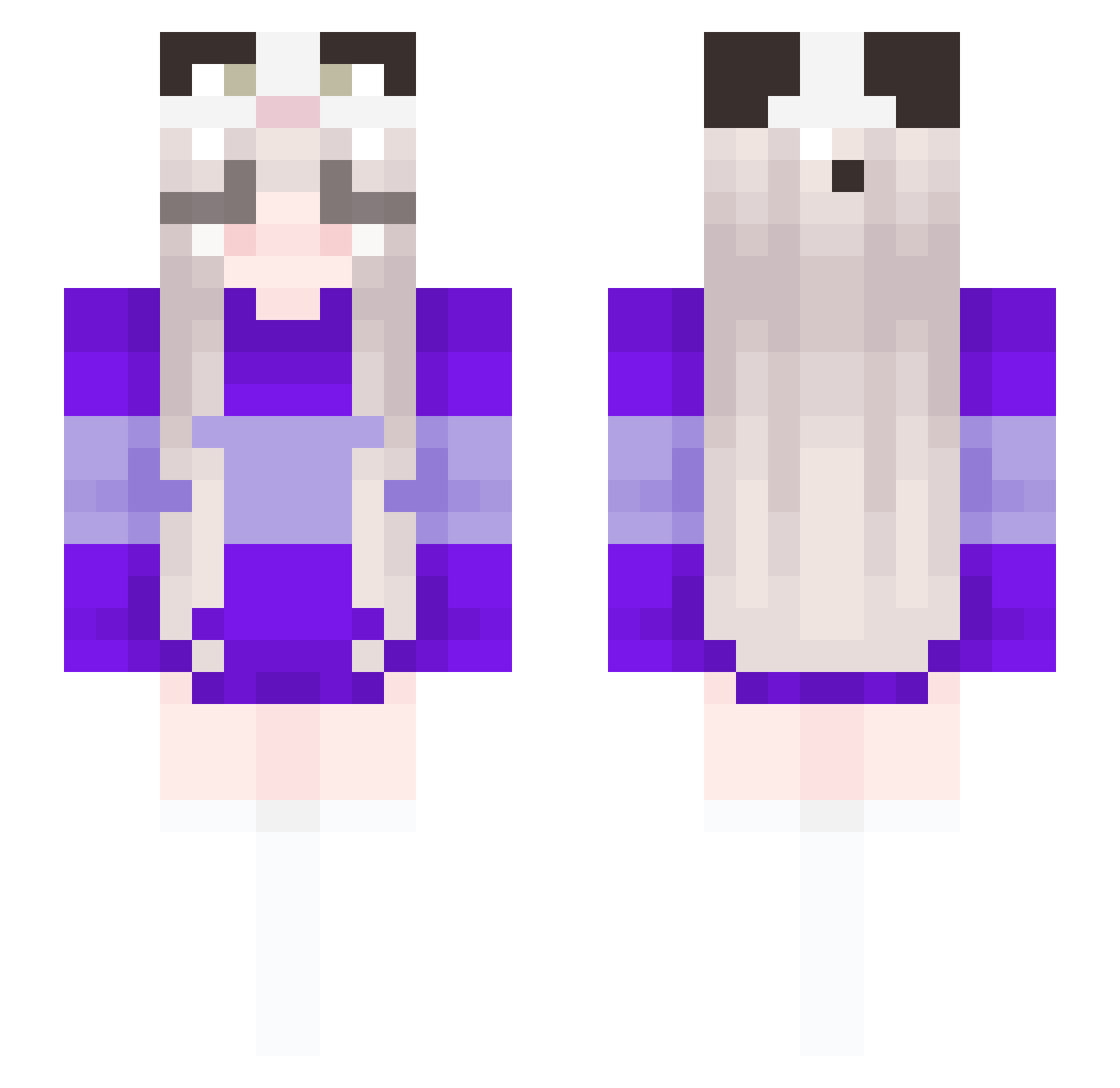 CopingRn Minecraft skin, front and back view