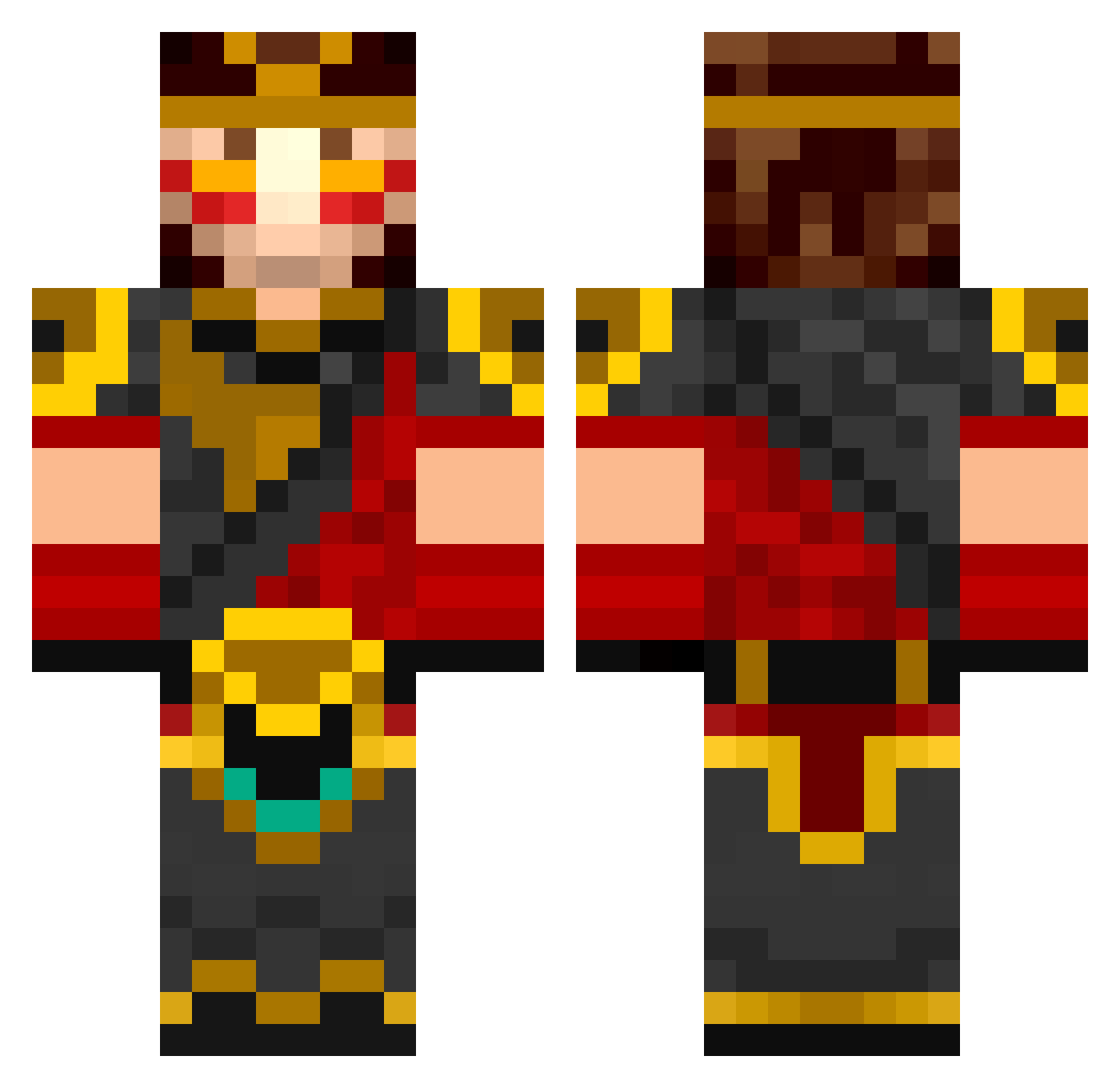 4thQ23 Minecraft skin, front and back view
