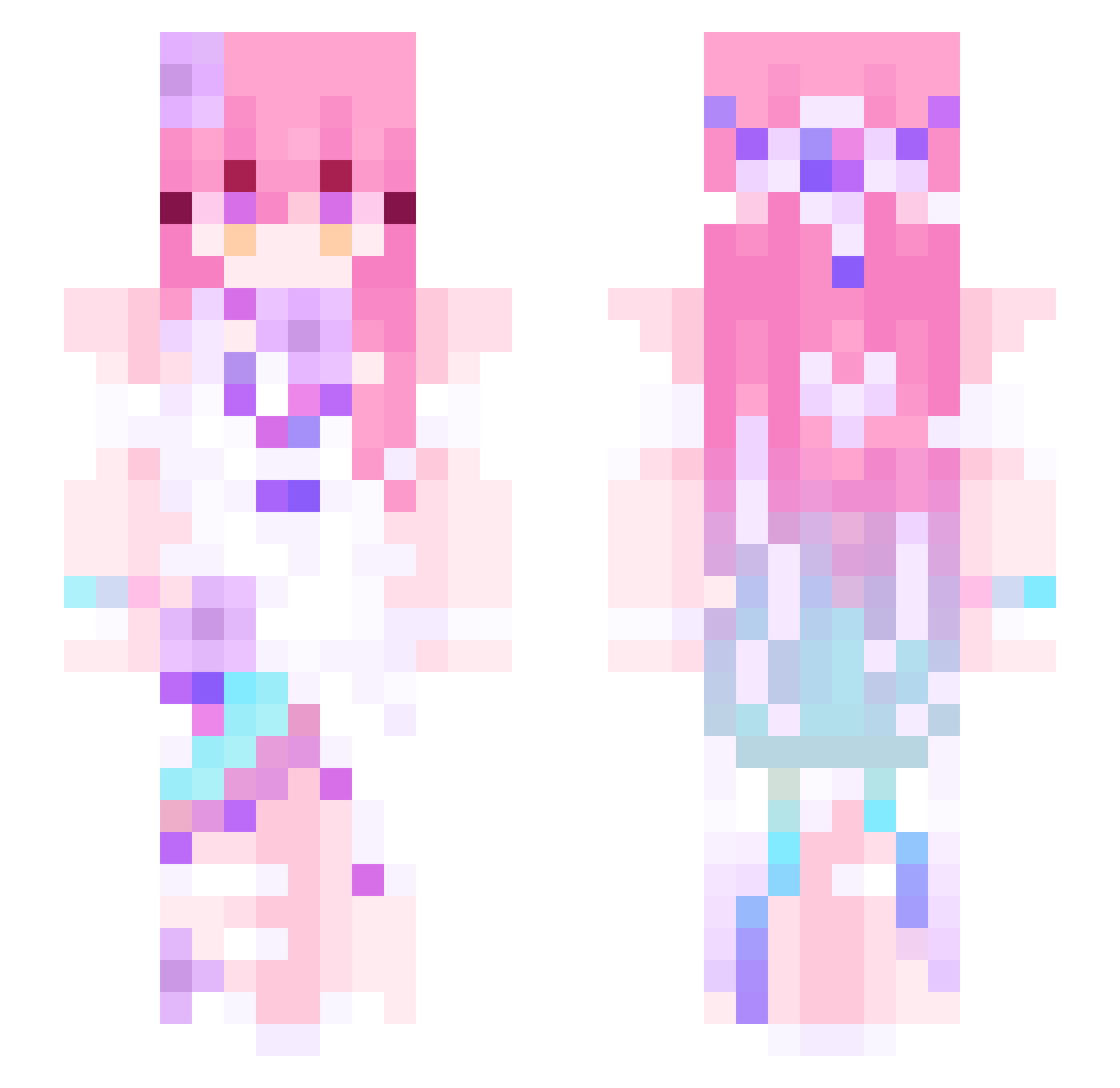 ar4p Minecraft skin, front and back view