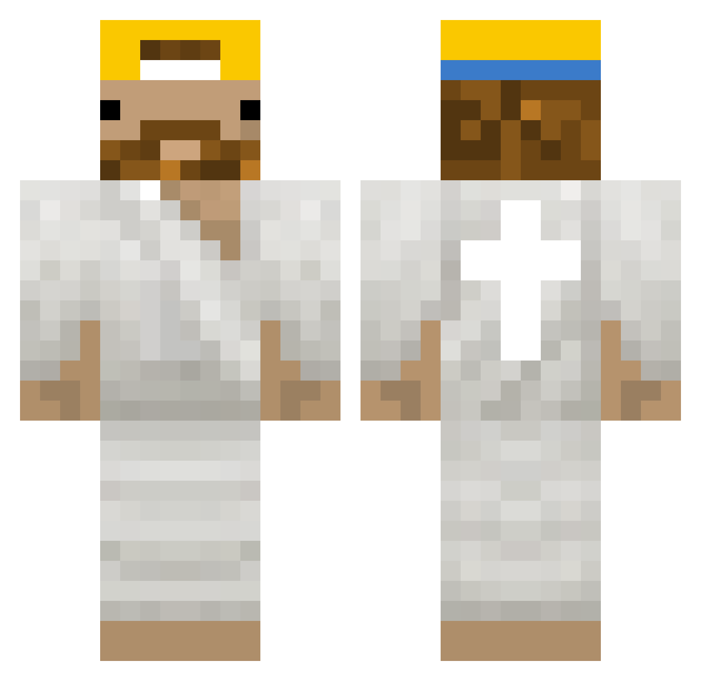 Turkey Minecraft skin, front and back view