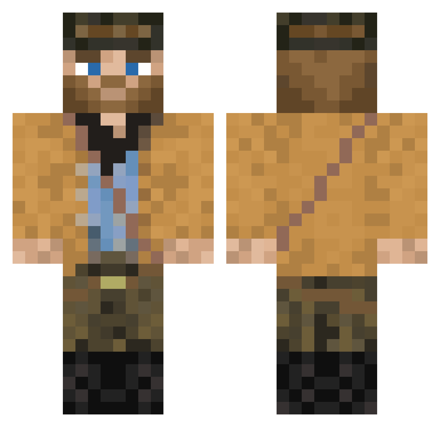 sapphire823 Minecraft skin, front and back view