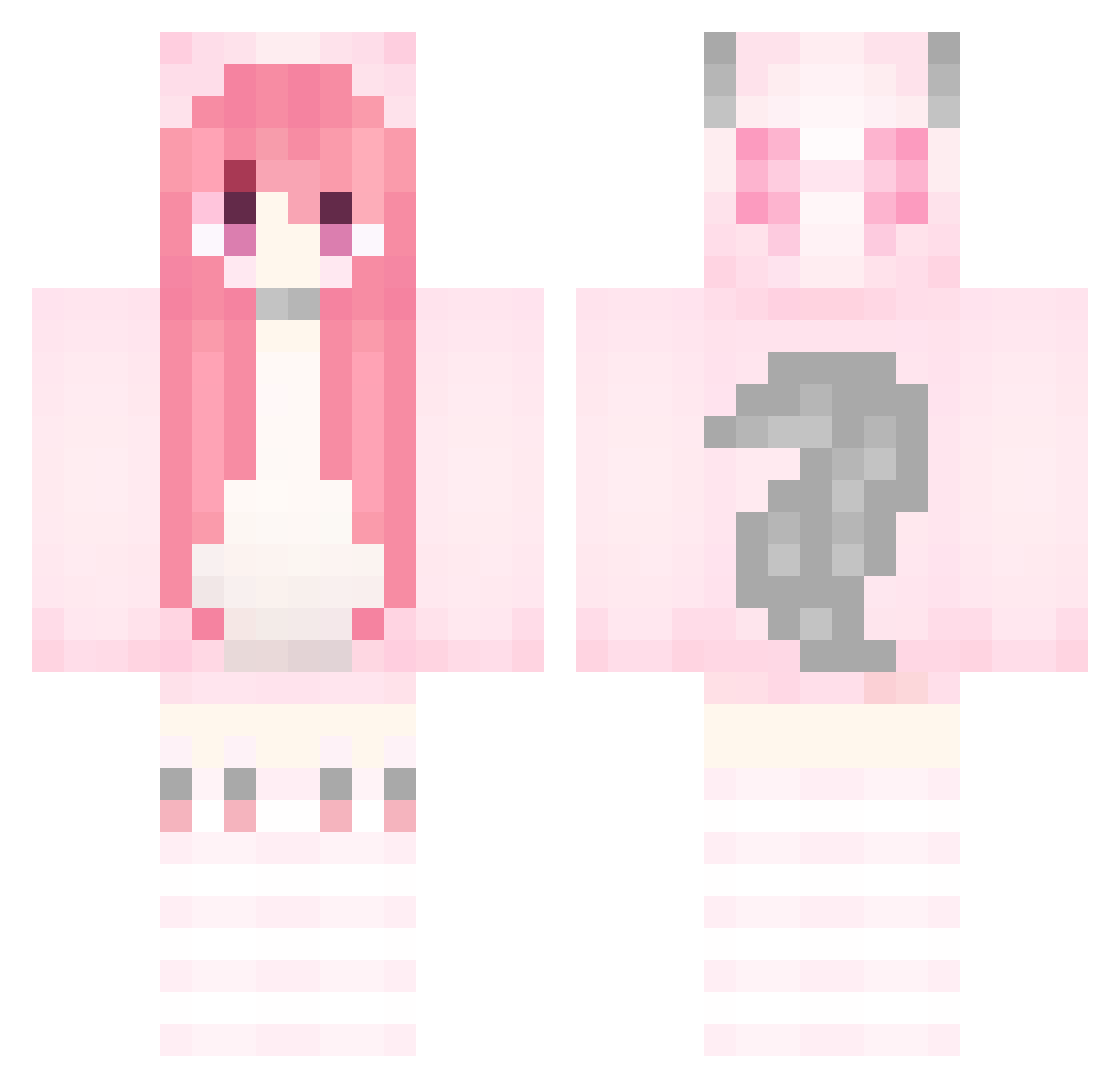 _zBlaze_ Minecraft skin, front and back view