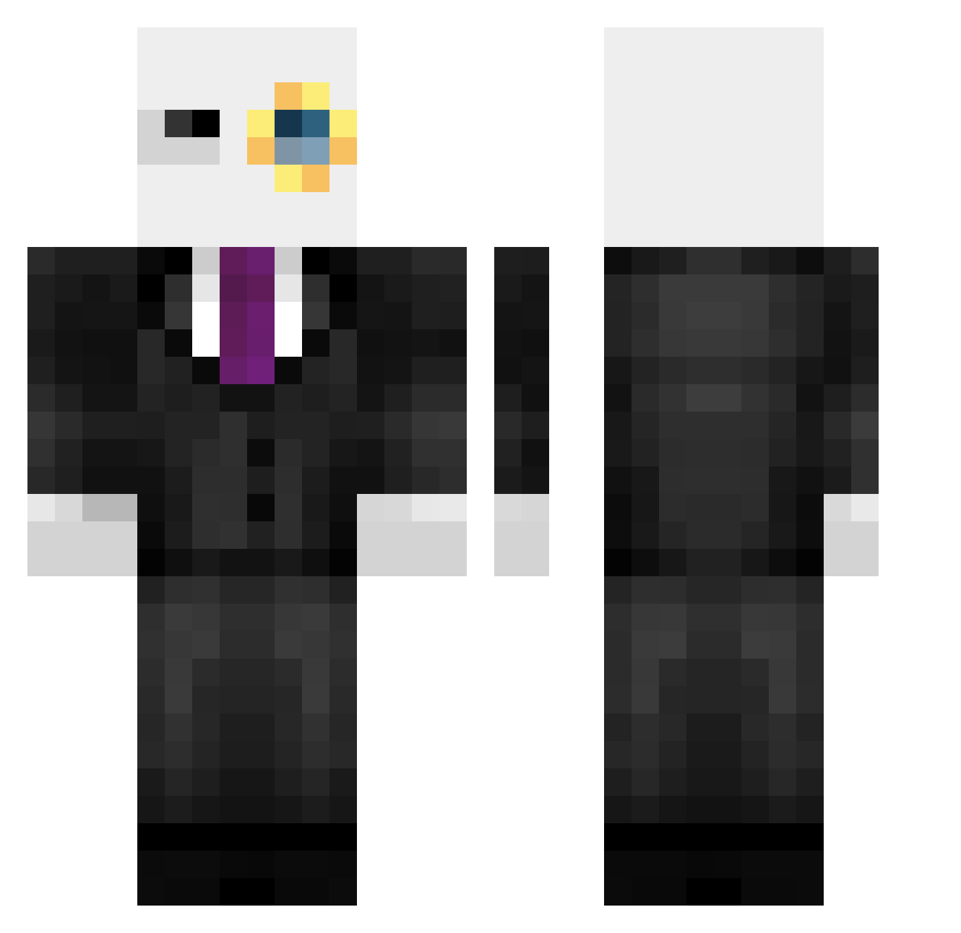 forwarder Minecraft skin, front and back view