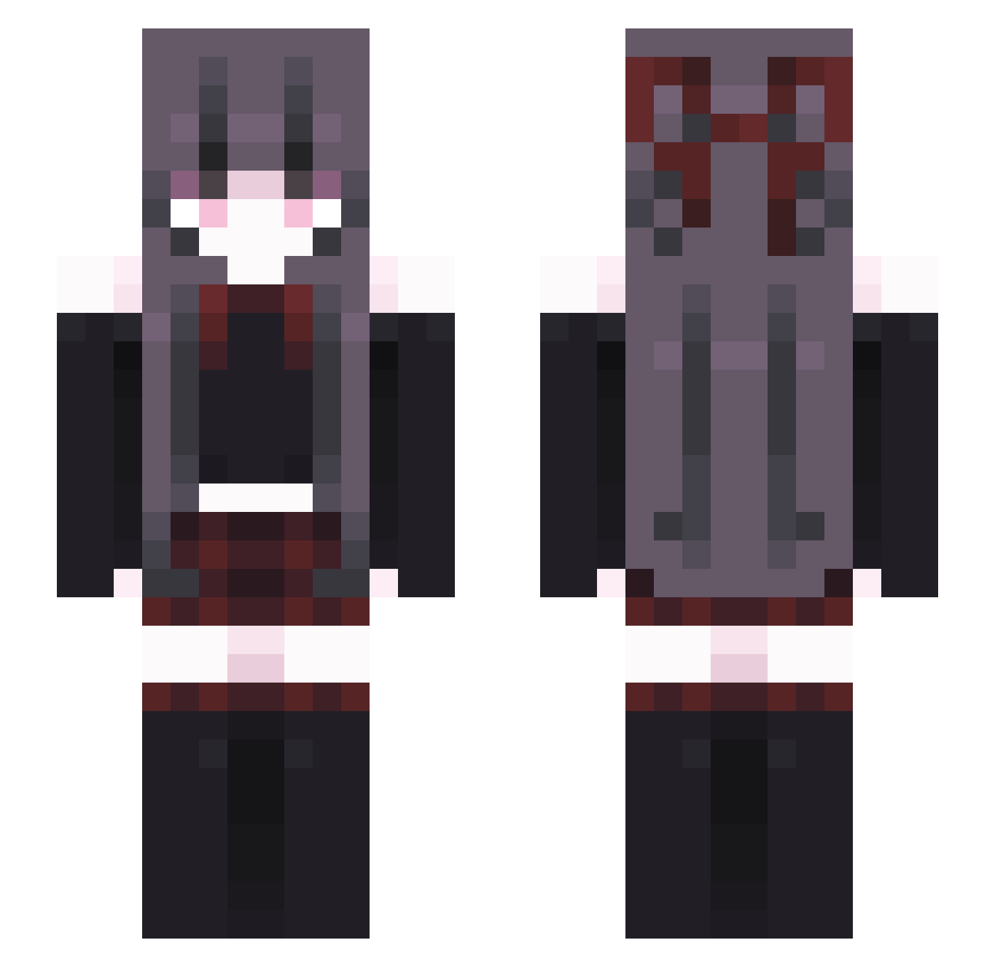 TieuNhanBronts Minecraft skin, front and back view