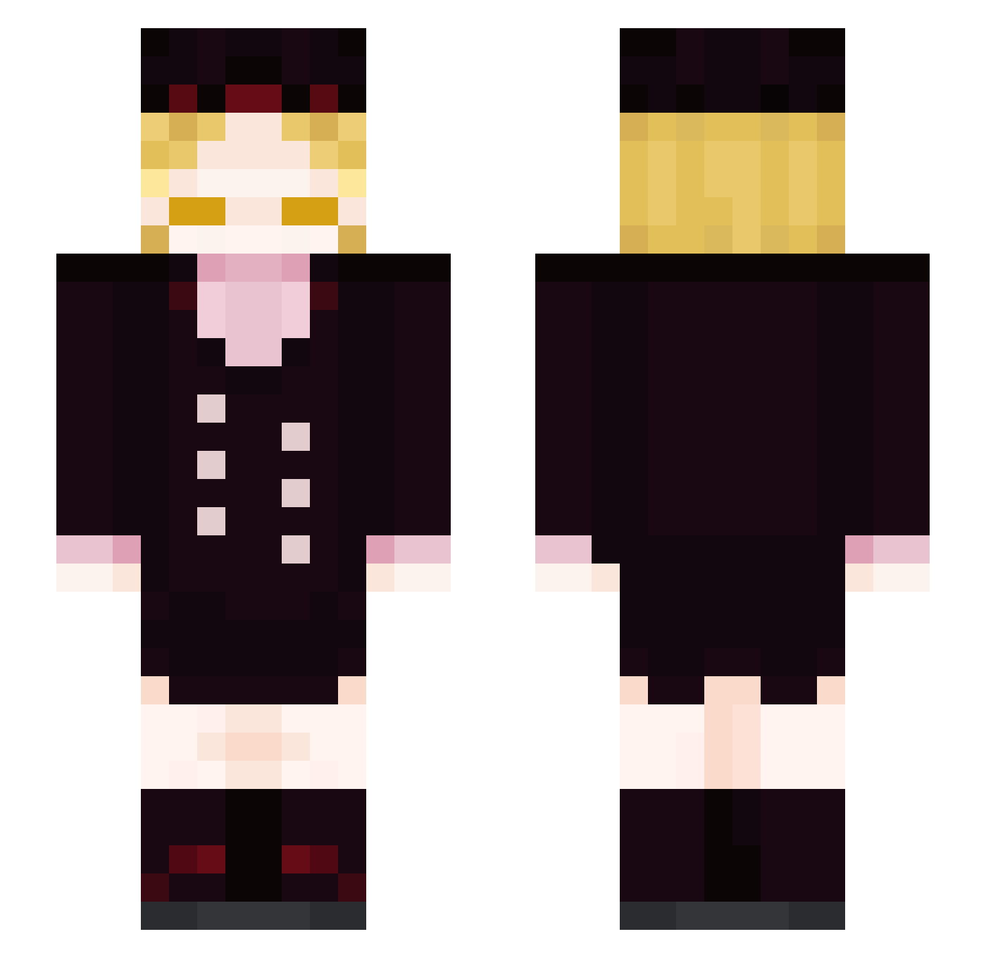 KrayTomic0 Minecraft skin, front and back view