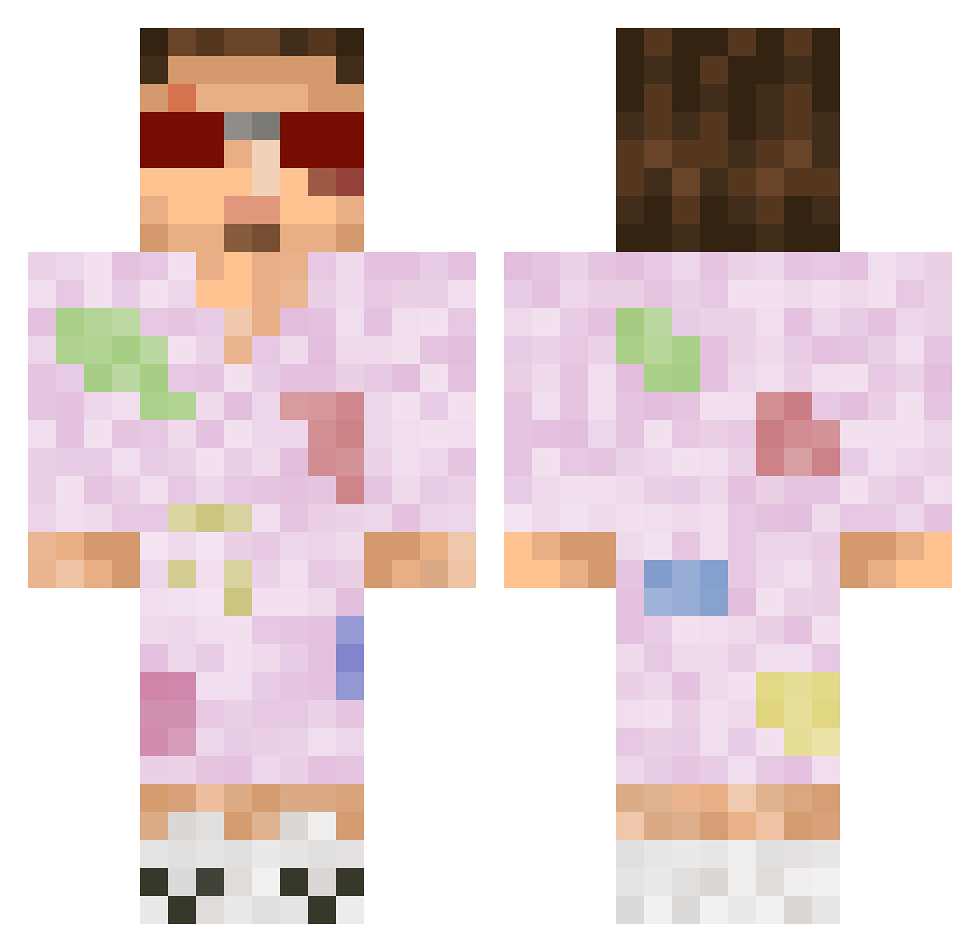gameon201503 Minecraft skin, front and back view
