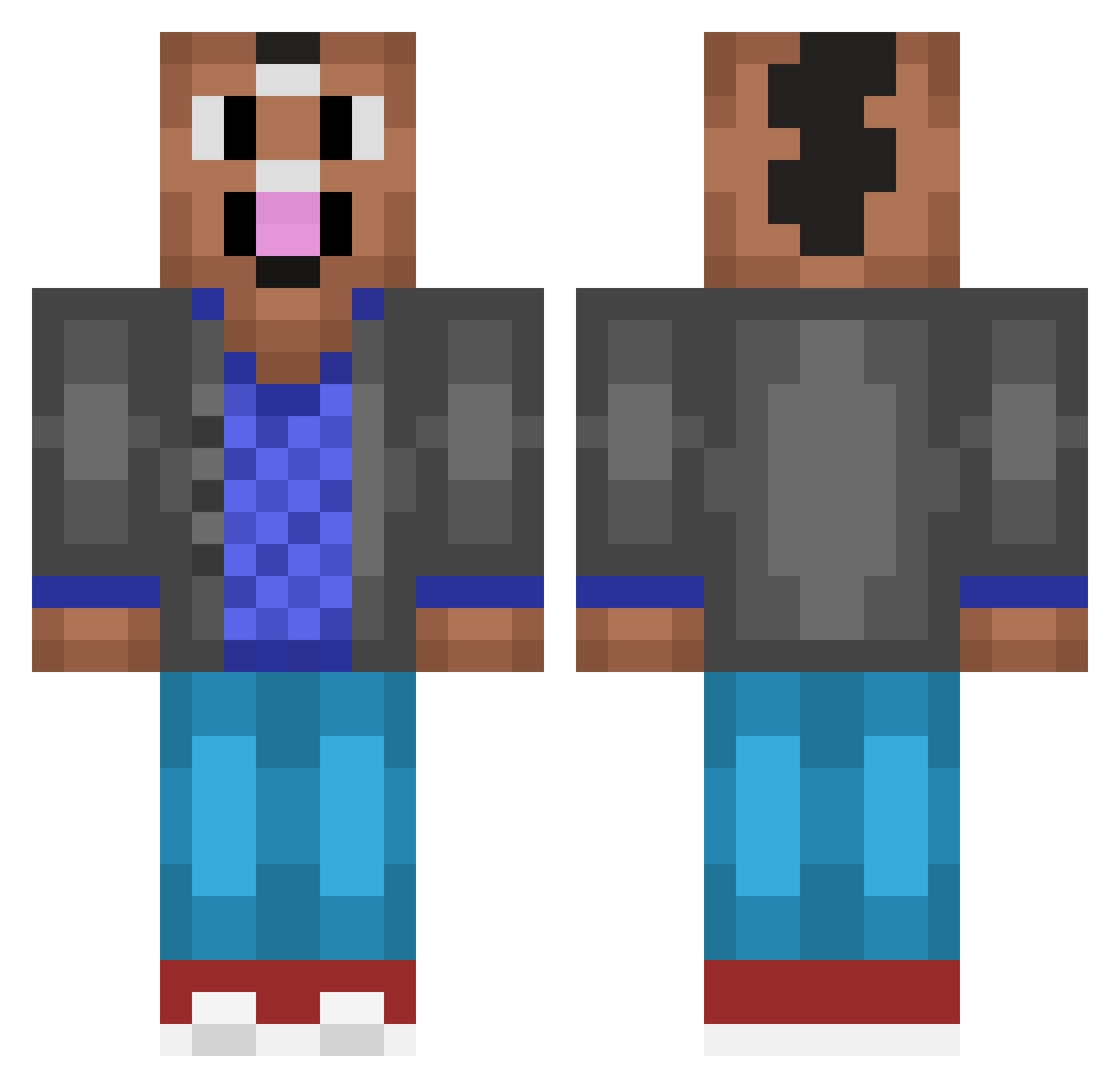 MadisonCLP Minecraft skin, front and back view