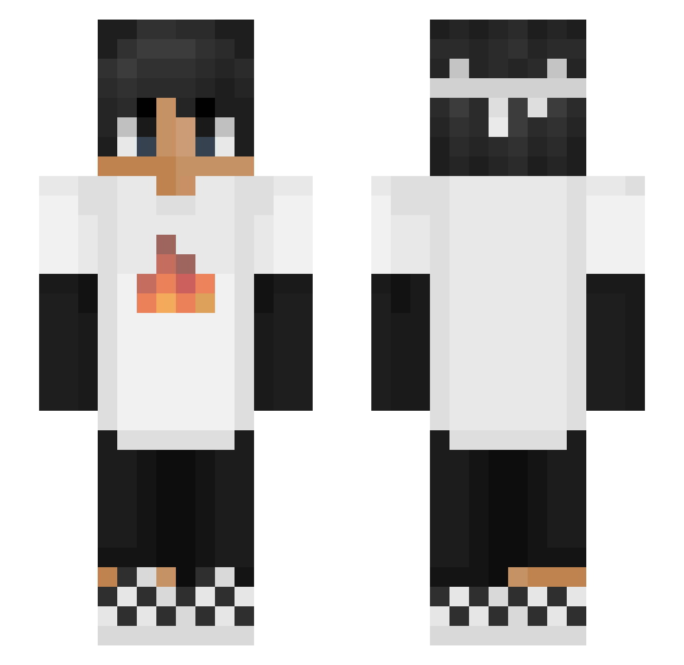 sophiahudak Minecraft skin, front and back view