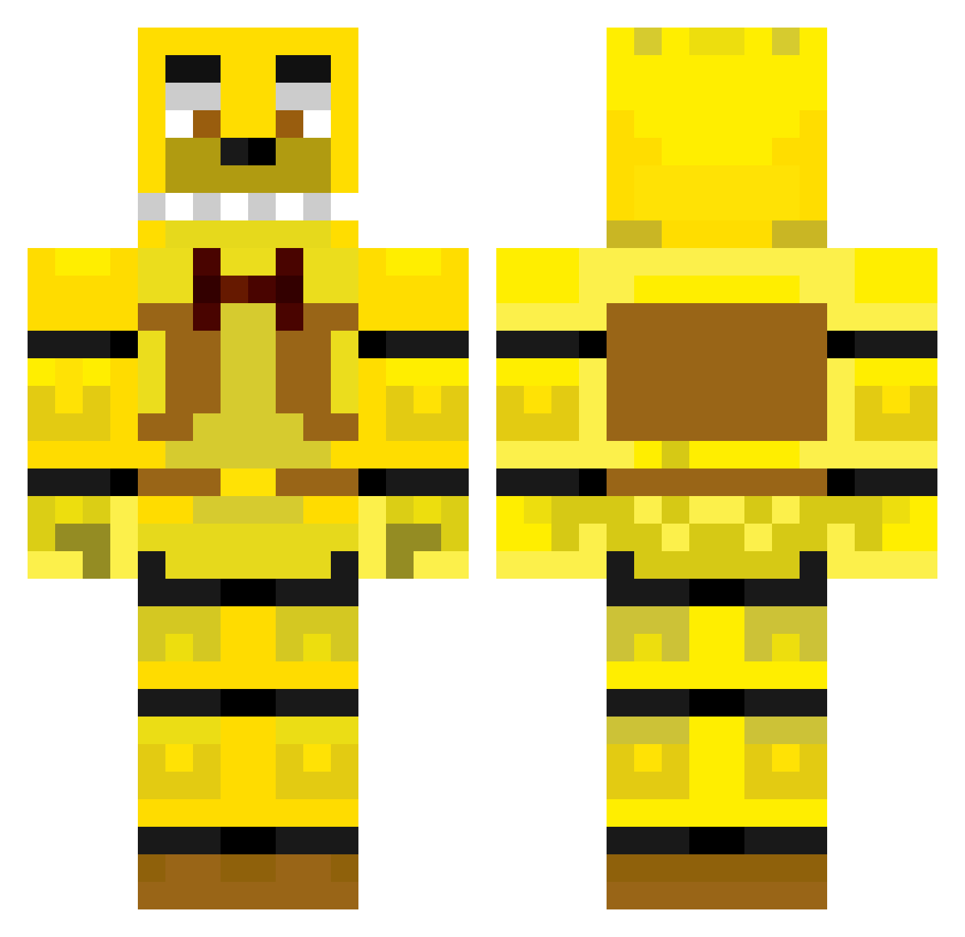 Logancowboybunny Minecraft skin, front and back view
