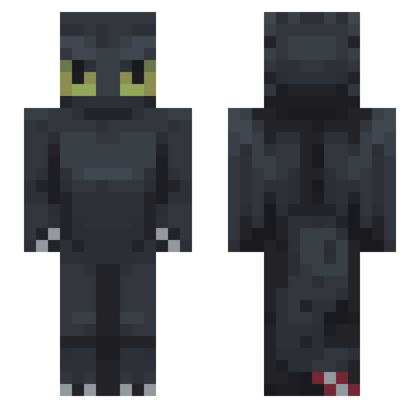 SolarAngel14 Minecraft skin, front and back view