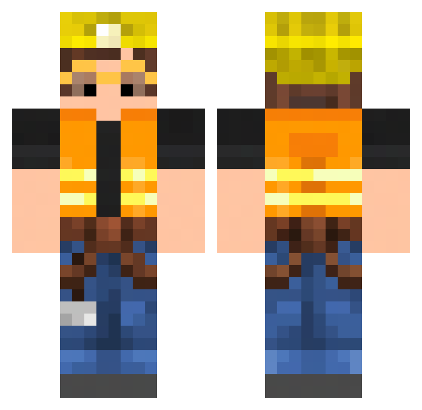 Bonitwo Minecraft skin, front and back view