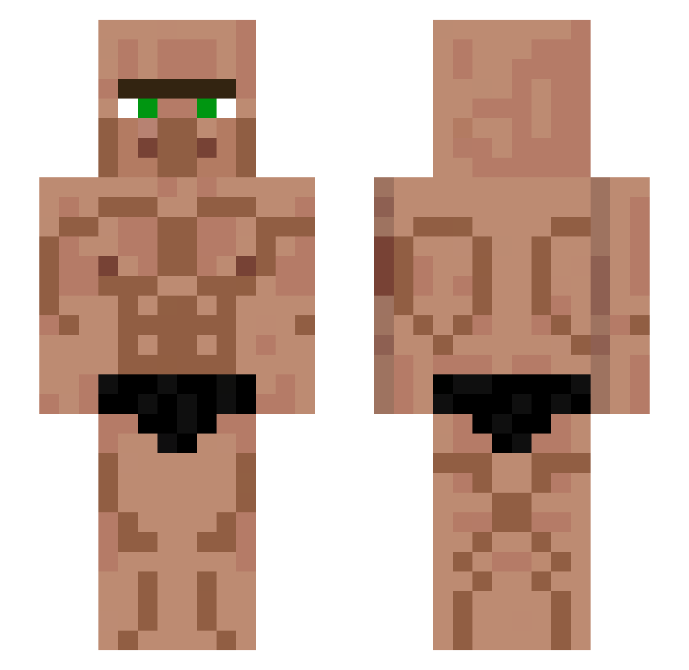 osanakedauntie Minecraft skin, front and back view