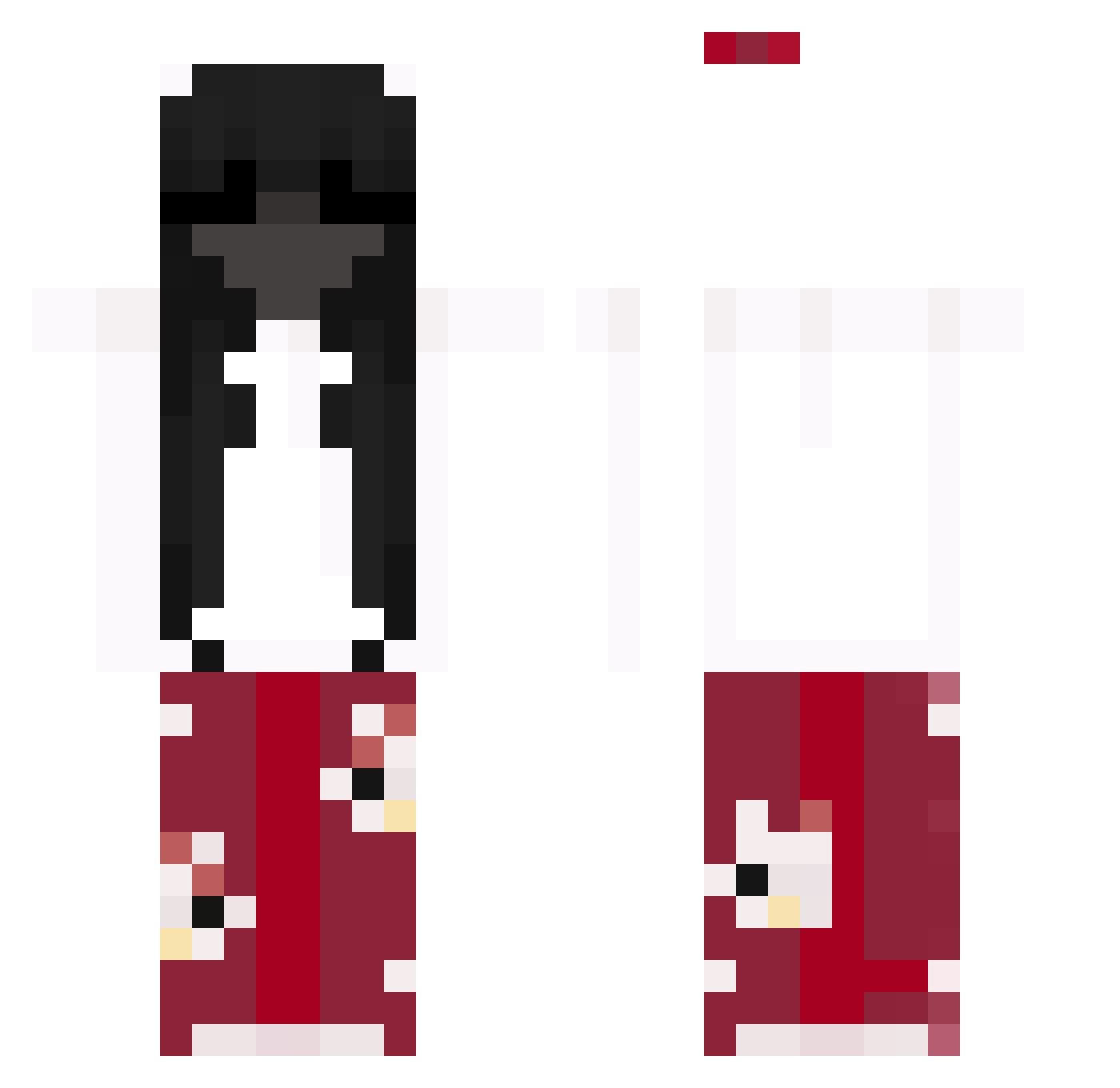 zViicky Minecraft skin, front and back view