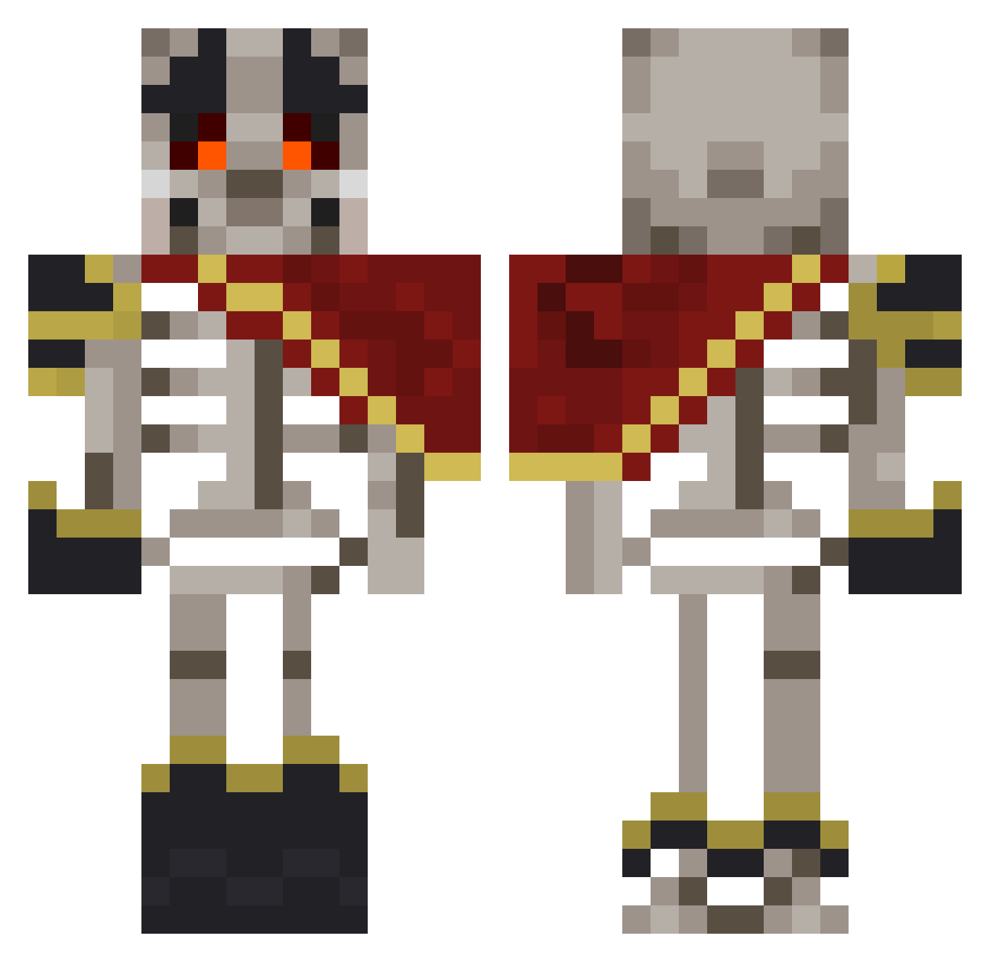 CicloP567 Minecraft skin, front and back view