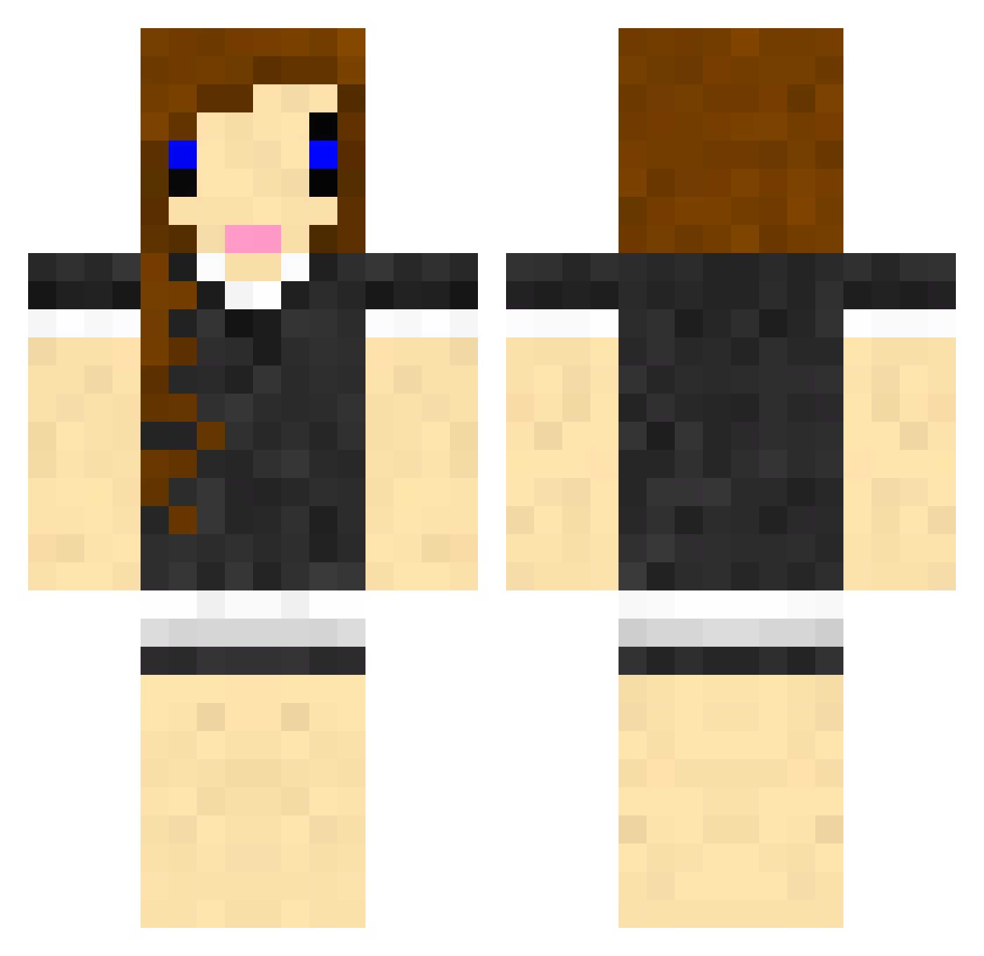 Enos Minecraft skin, front and back view