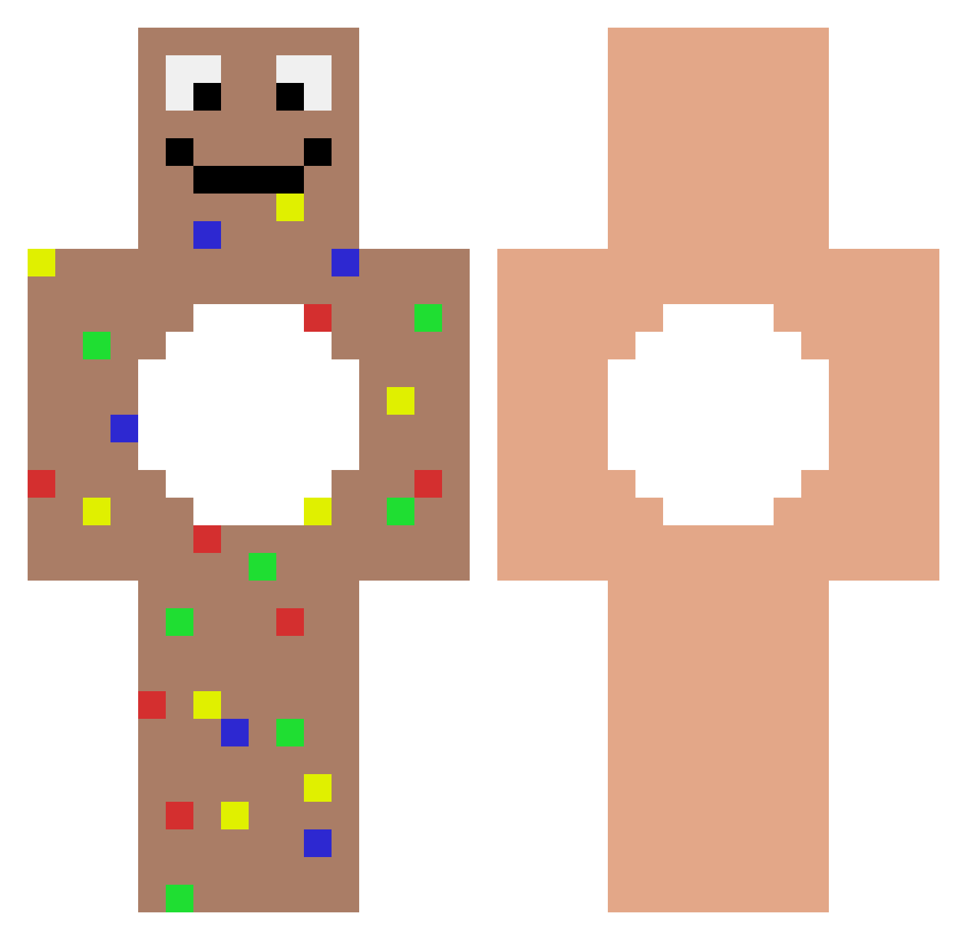 LochDonut Minecraft skin, front and back view