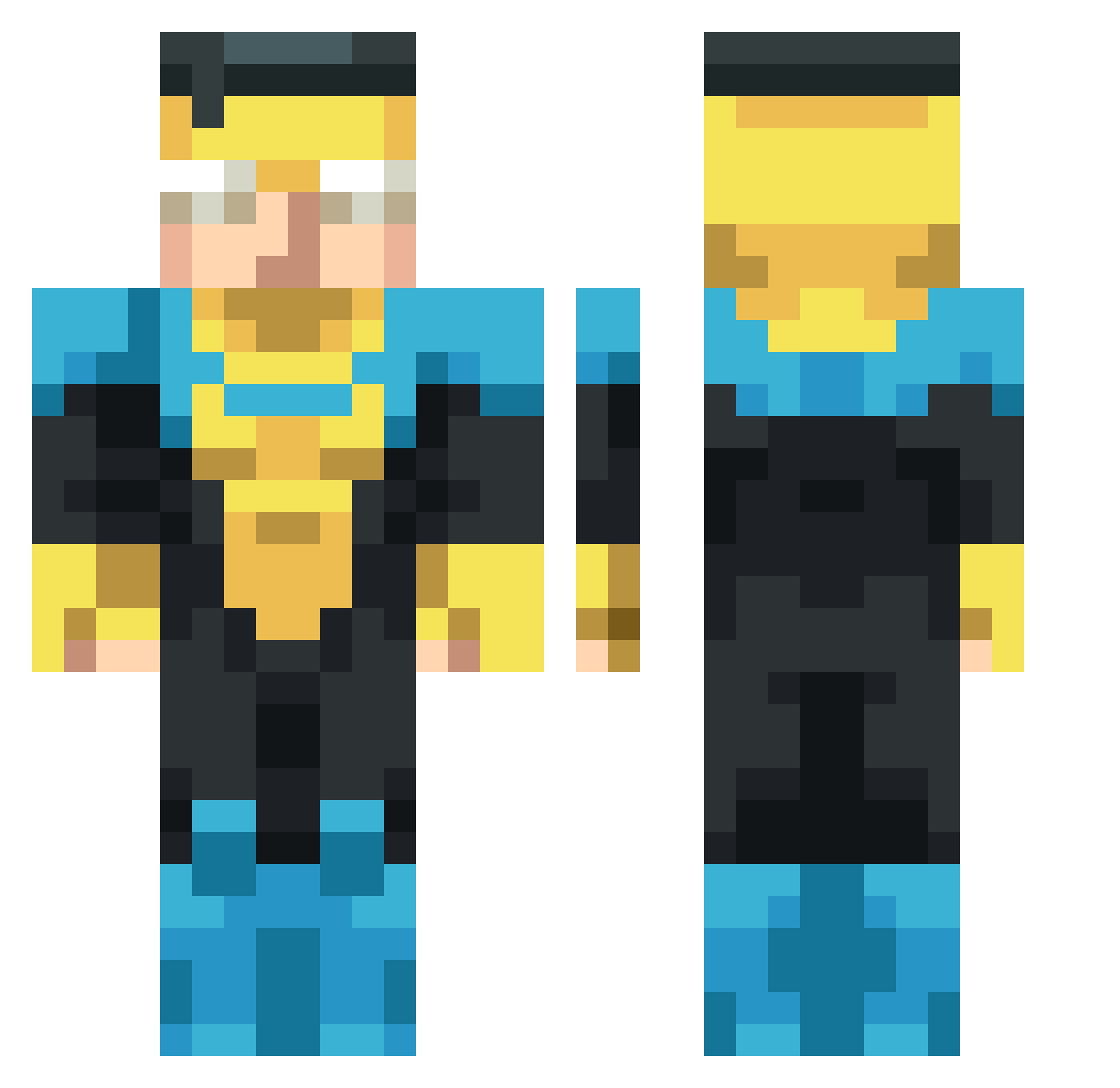 KingDavid6969 Minecraft skin, front and back view