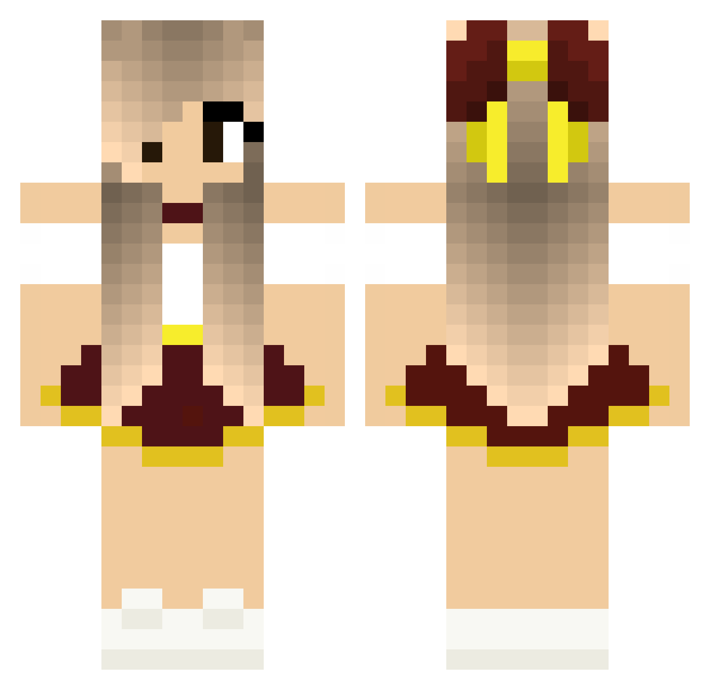 skylarked Minecraft skin, front and back view