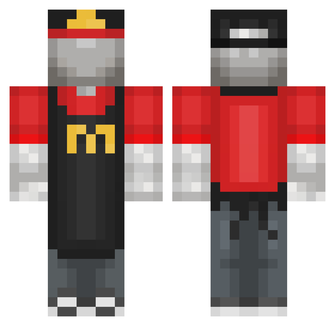 i_was Minecraft skin, front and back view