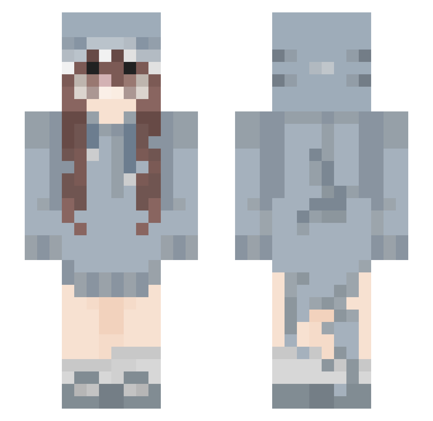 ScareW0lf99 Minecraft skin, front and back view