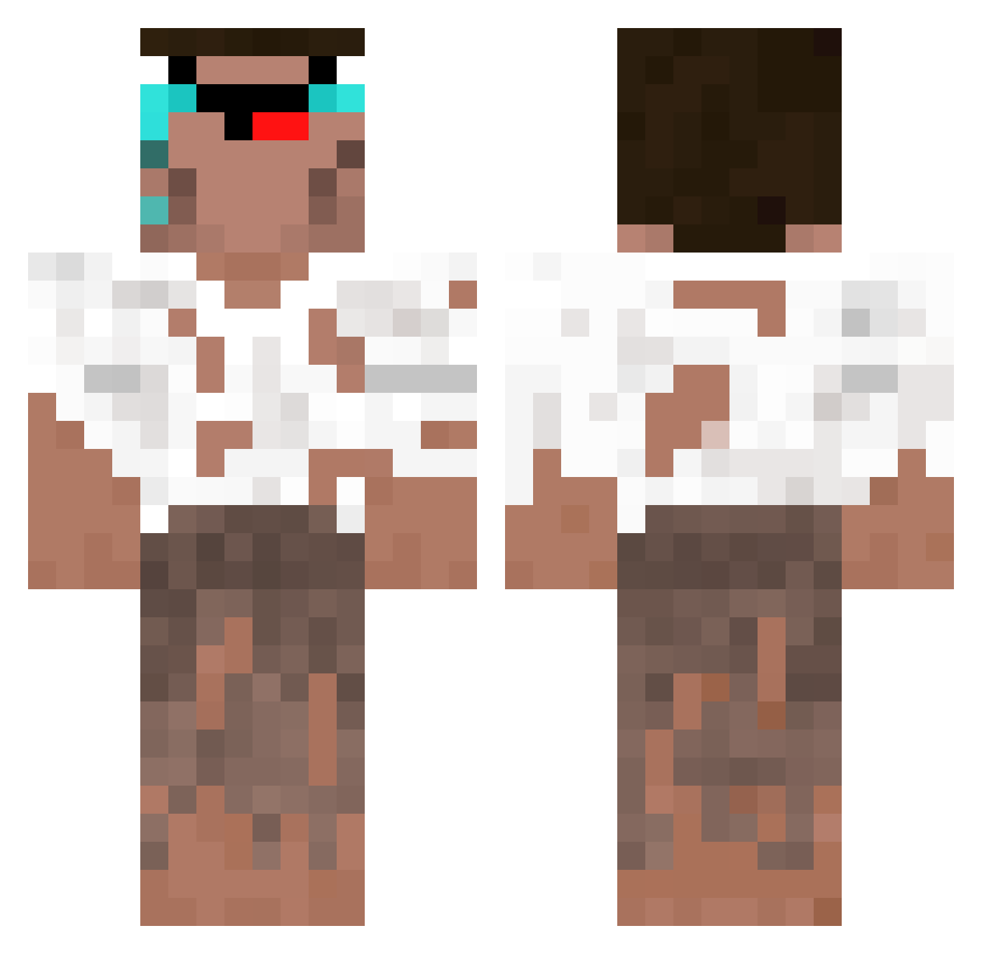 mnt_NOOB Minecraft skin, front and back view
