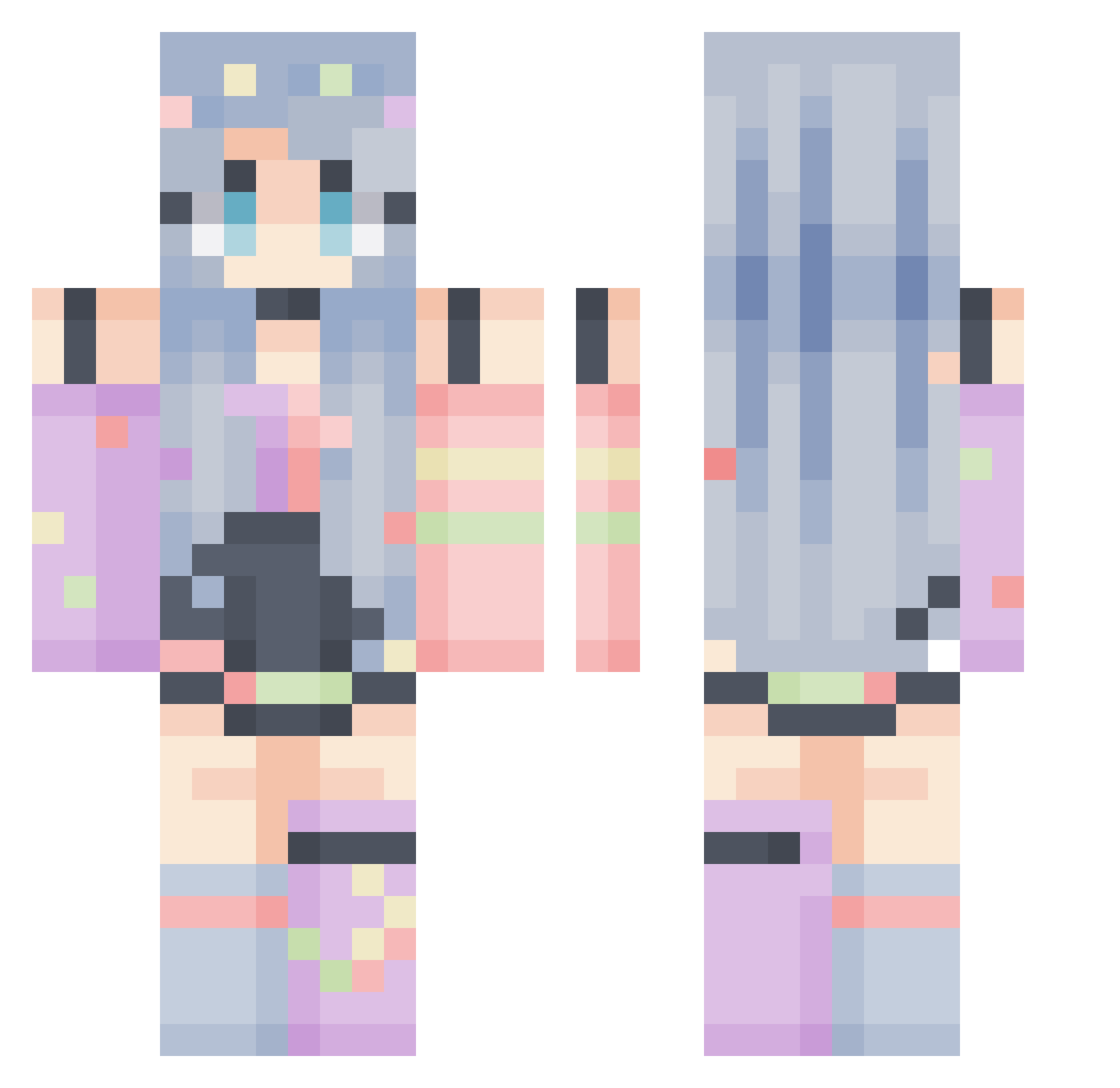 syvennie Minecraft skin, front and back view