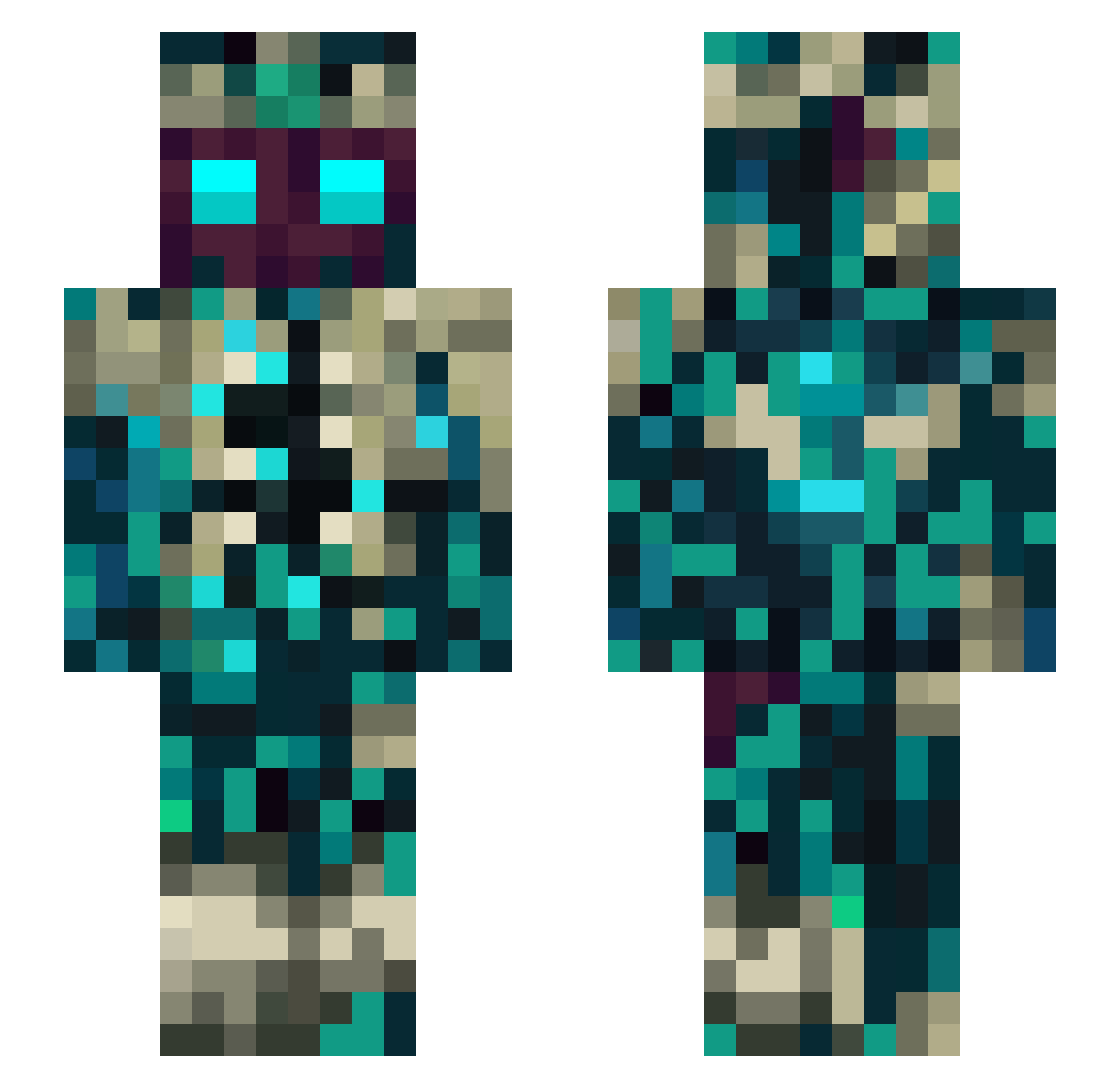 VoleSolo Minecraft skin, front and back view