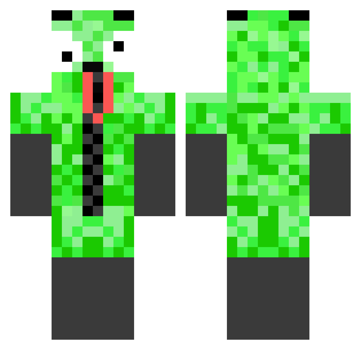 Gir Minecraft skin, front and back view
