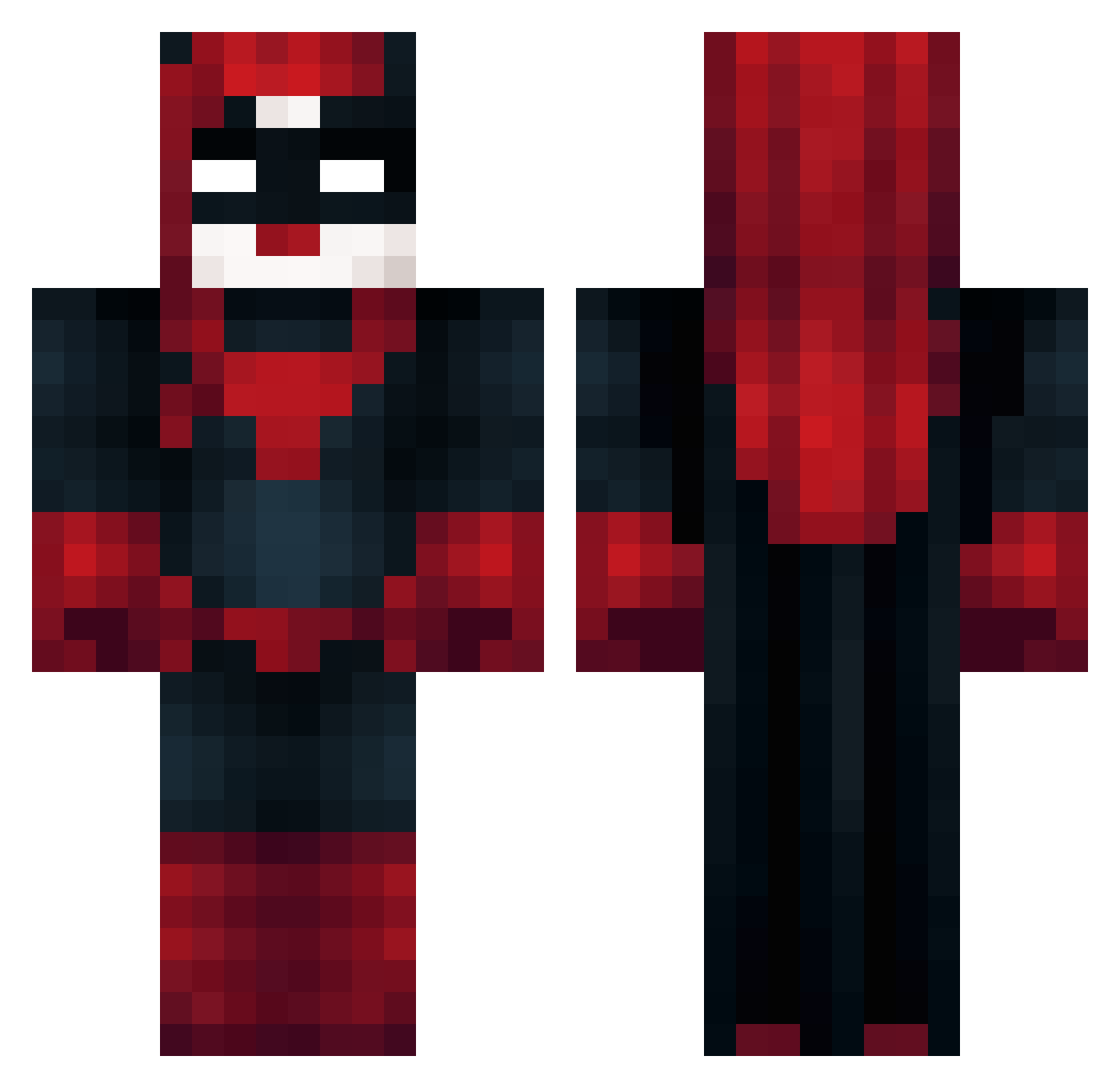 m9zb Minecraft skin, front and back view