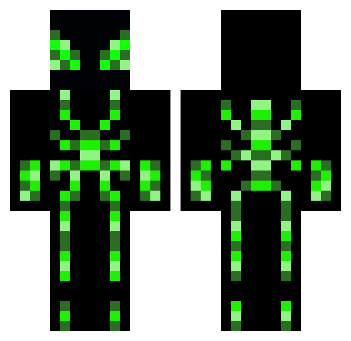 zvavc Minecraft skin, front and back view