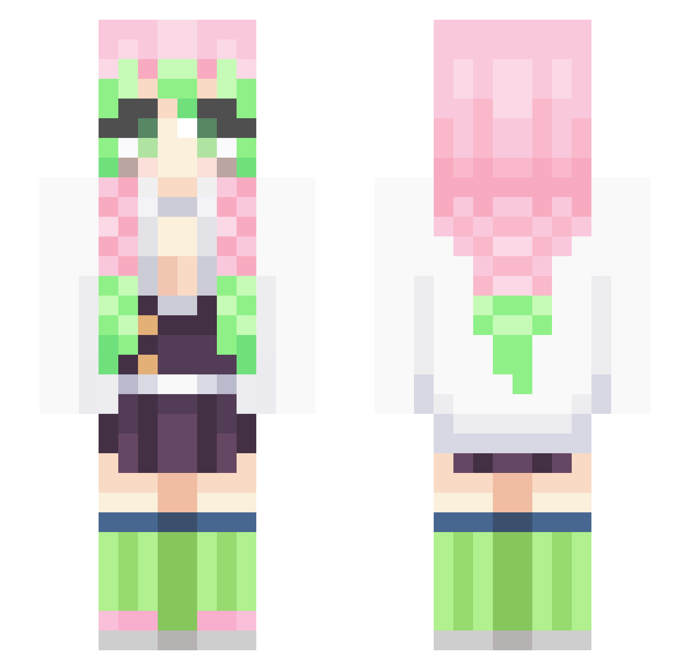 _Lamp0 Minecraft skin, front and back view