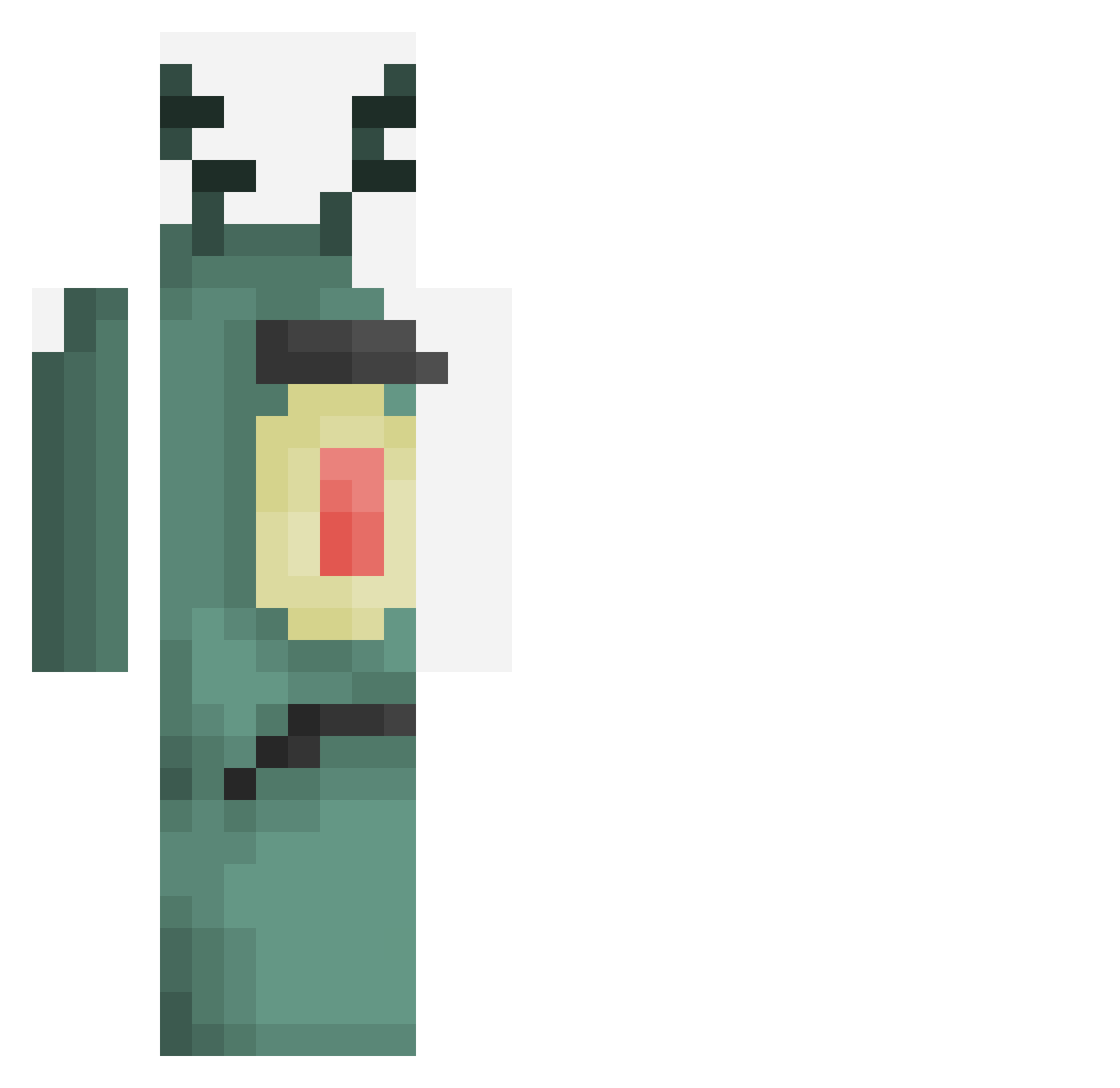 Fishy_McFishface Minecraft skin, front and back view