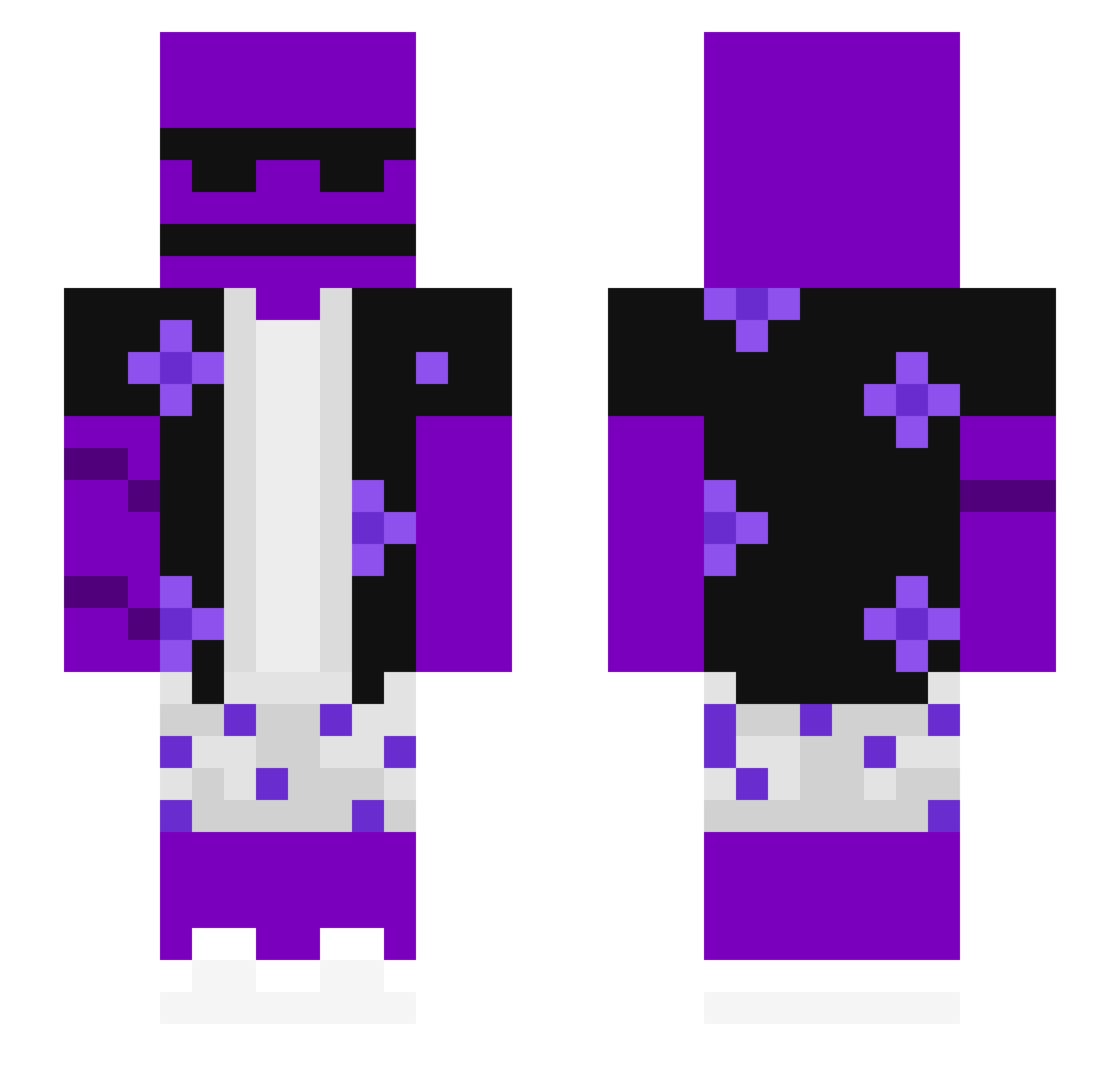 prodrddx Minecraft skin, front and back view