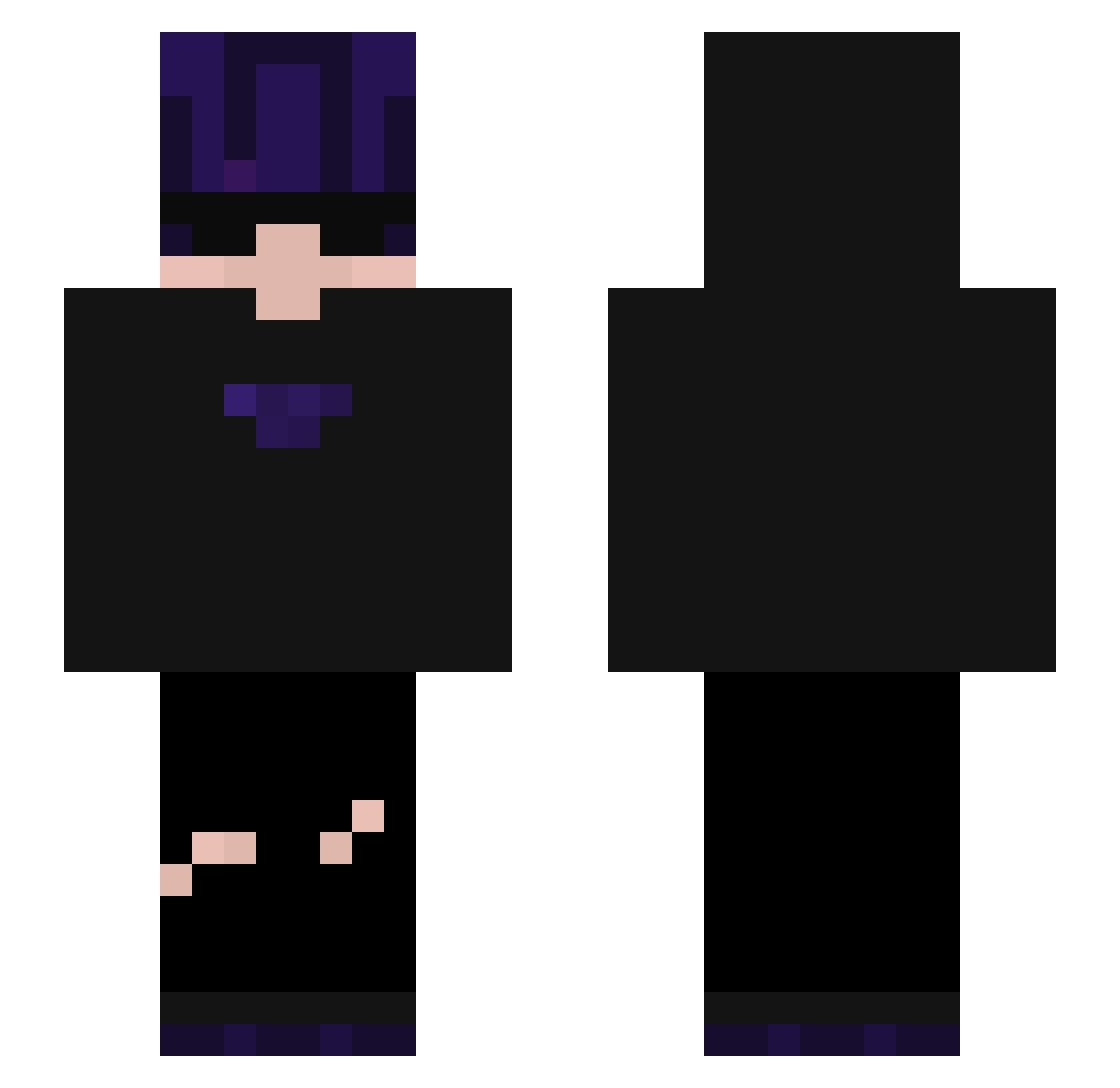 shoulouw Minecraft skin, front and back view