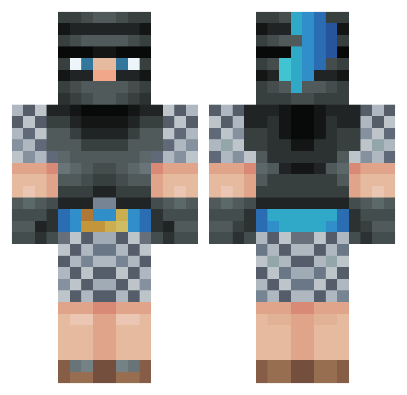 lordmonkey04 Minecraft skin, front and back view