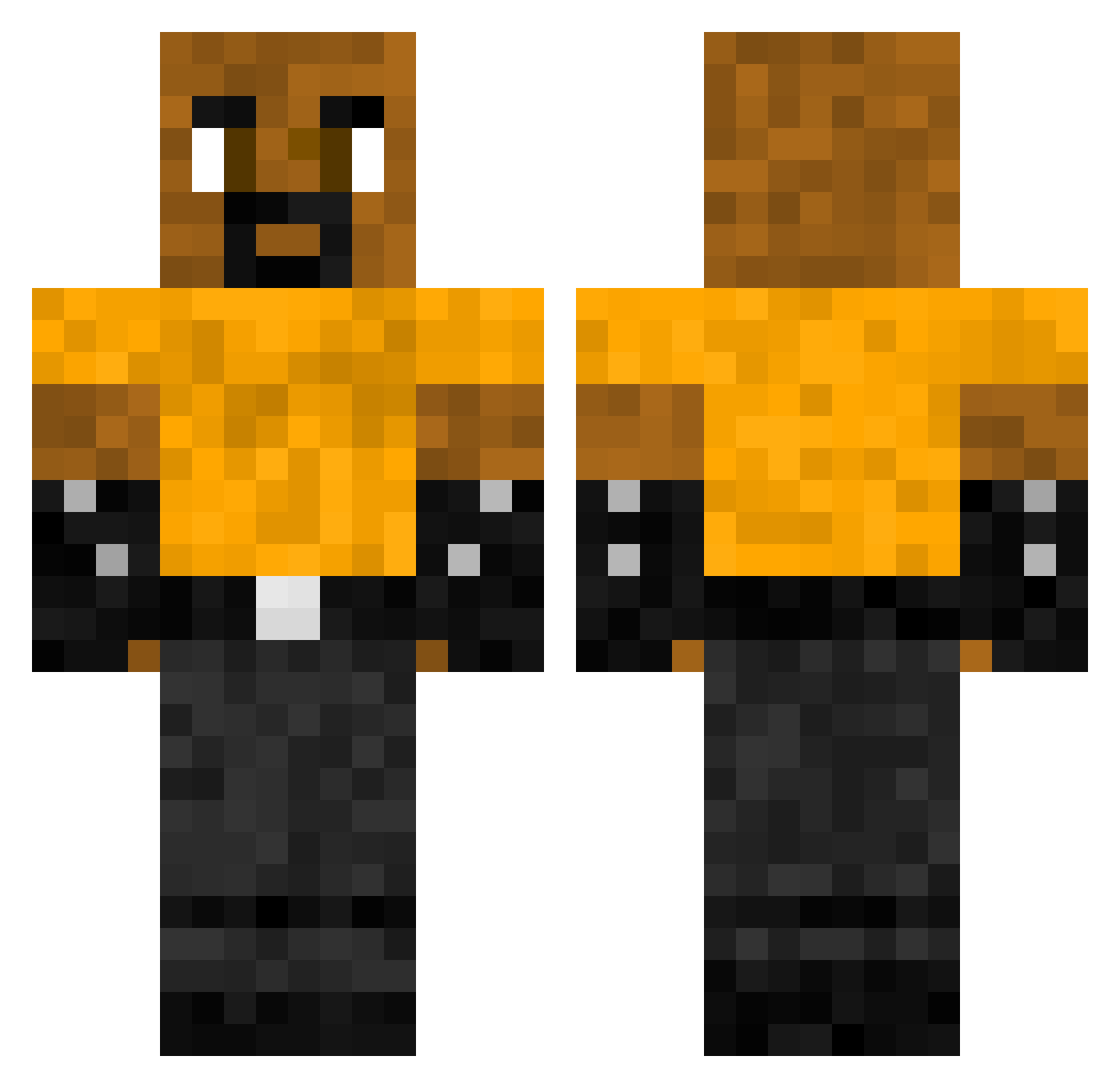 allstarcowan Minecraft skin, front and back view