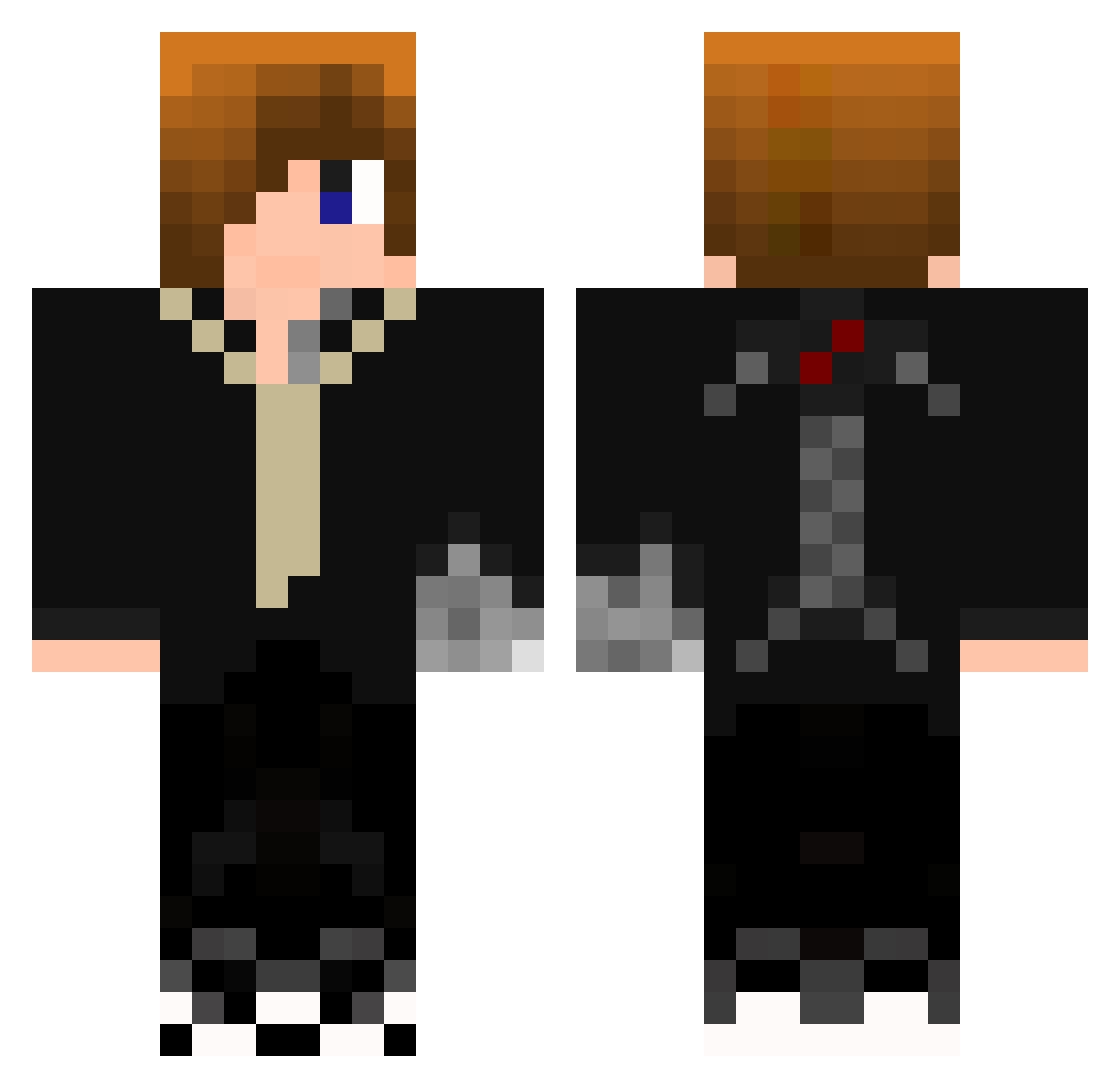 RECLUSER_ Minecraft skin, front and back view