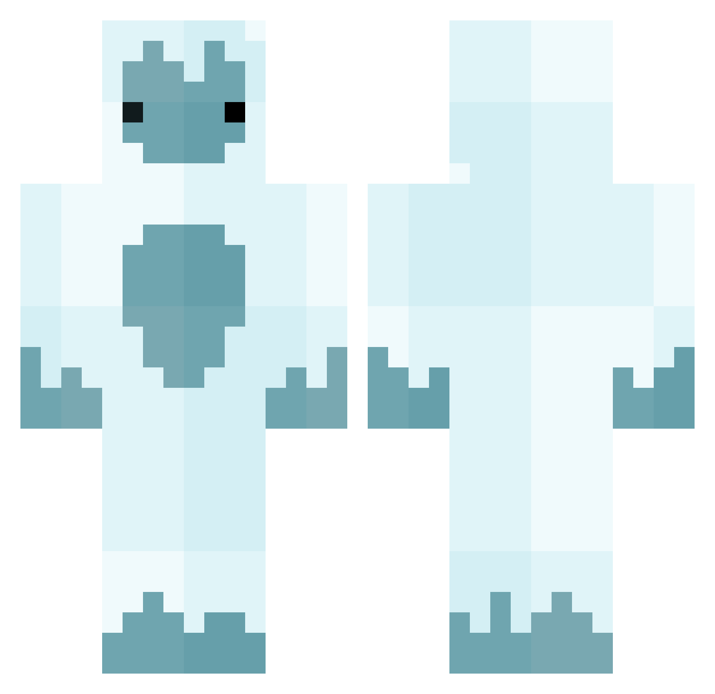 NecronSlayer666 Minecraft skin, front and back view