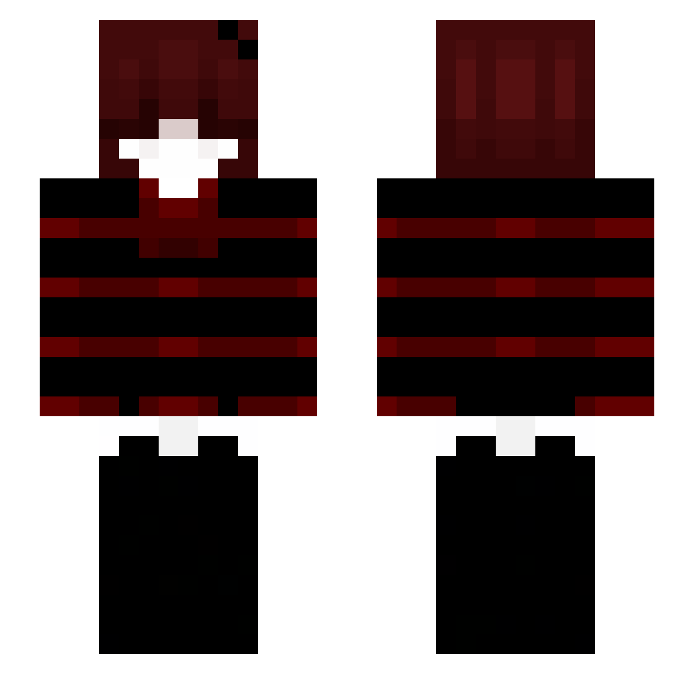 Liv1ng Minecraft skin, front and back view