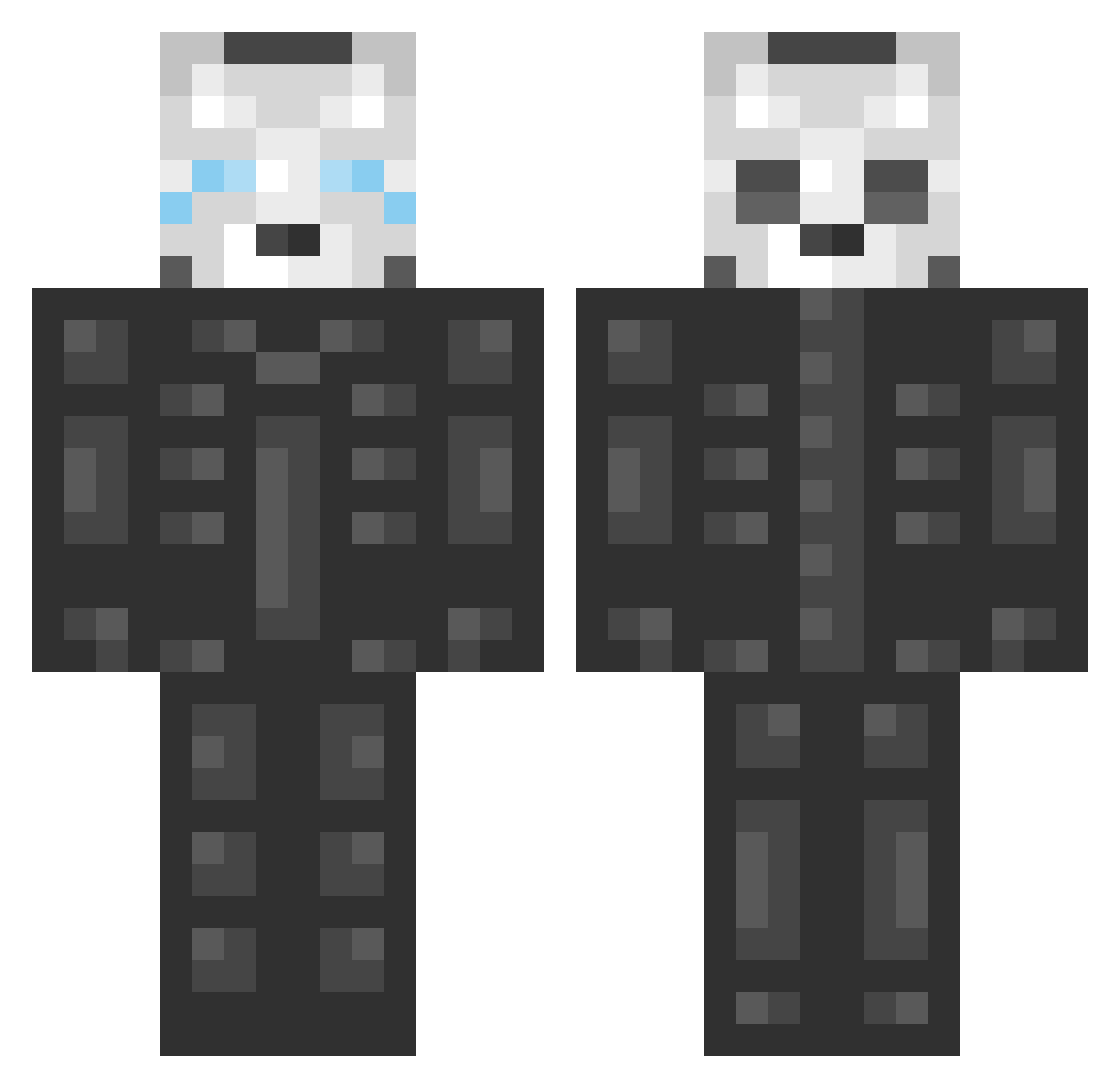BobuhTea Minecraft skin, front and back view