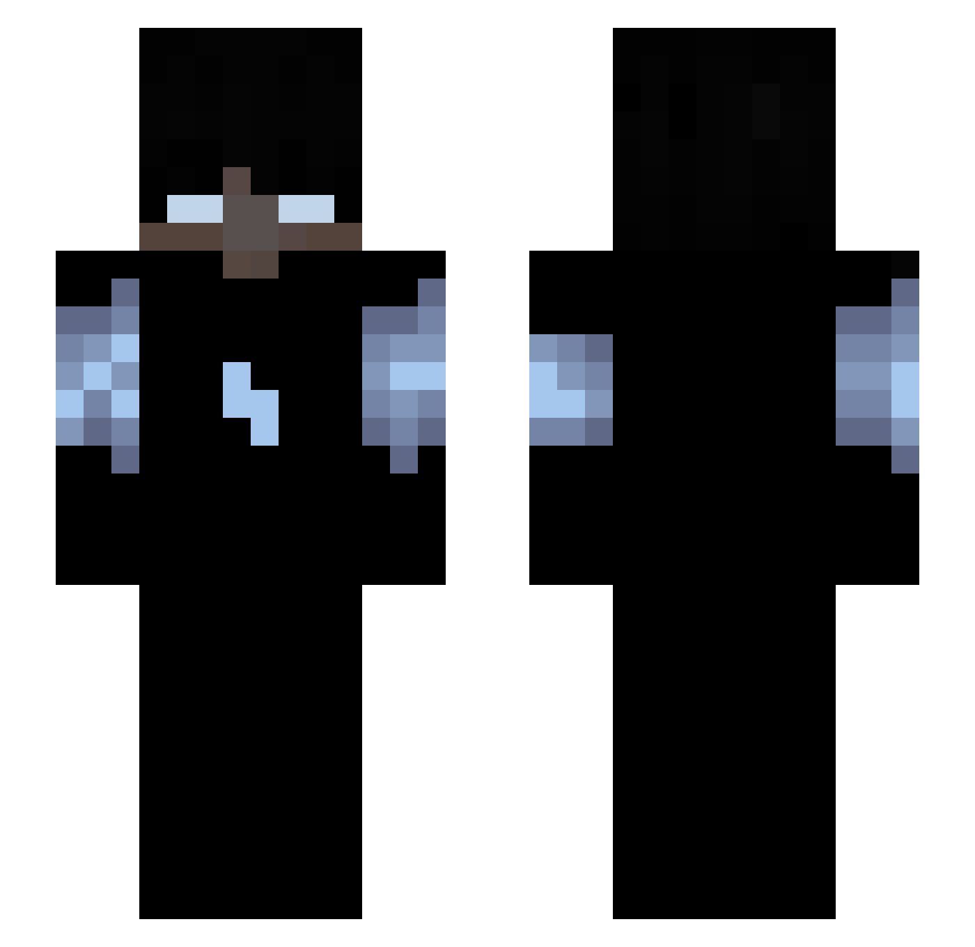 wave_i Minecraft skin, front and back view