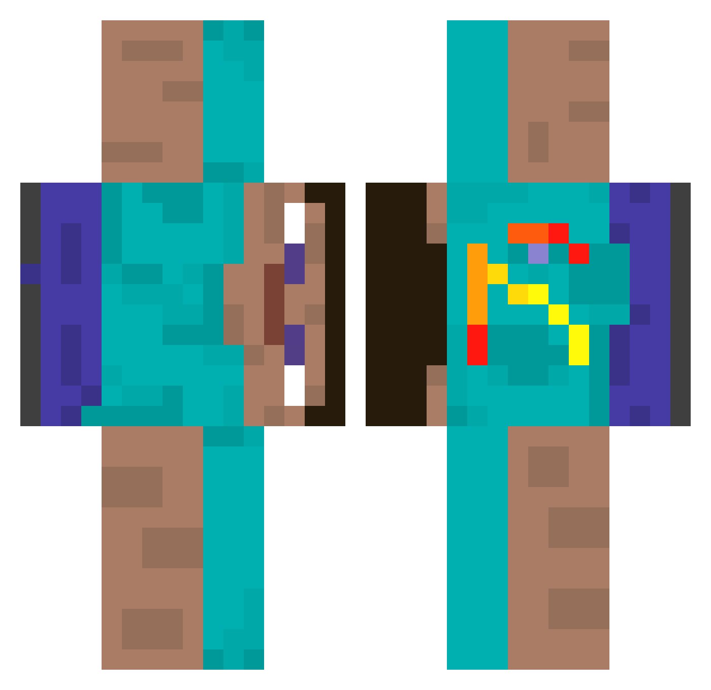 SAVA____148852 Minecraft skin, front and back view