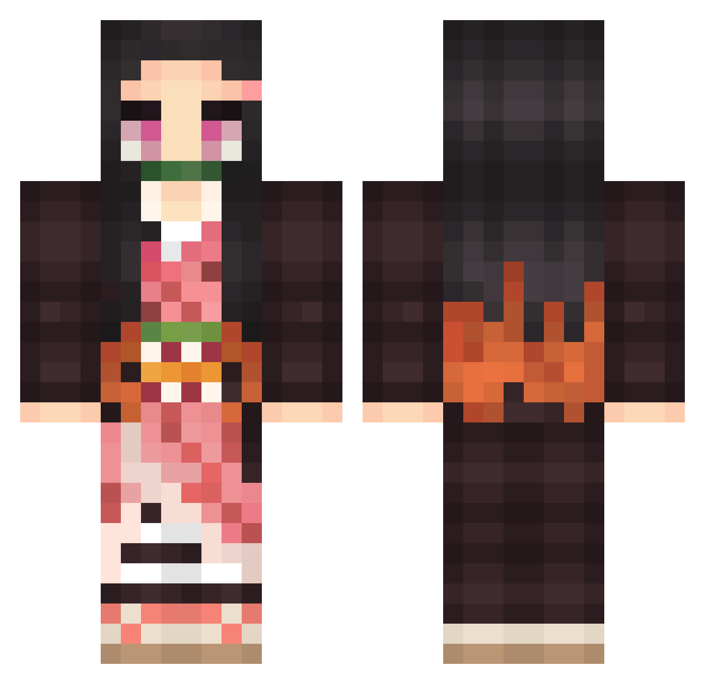 debbypintainho Minecraft skin, front and back view