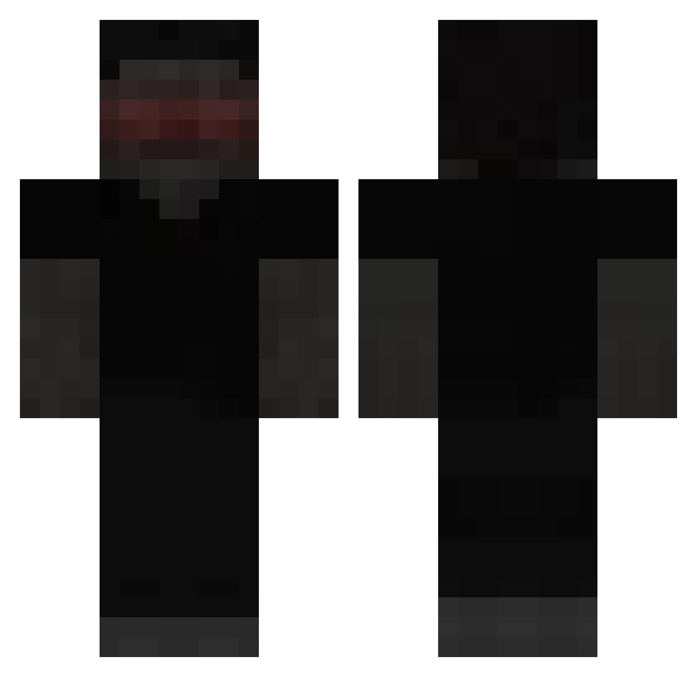 ItzNightSkill Minecraft skin, front and back view