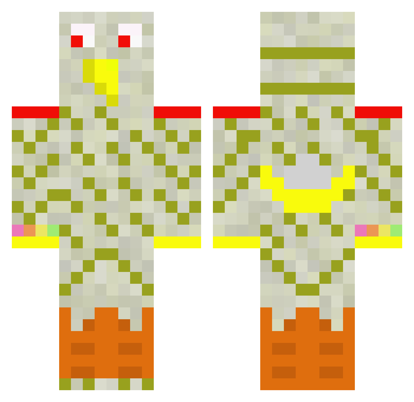_WhiteEagIe_ Minecraft skin, front and back view
